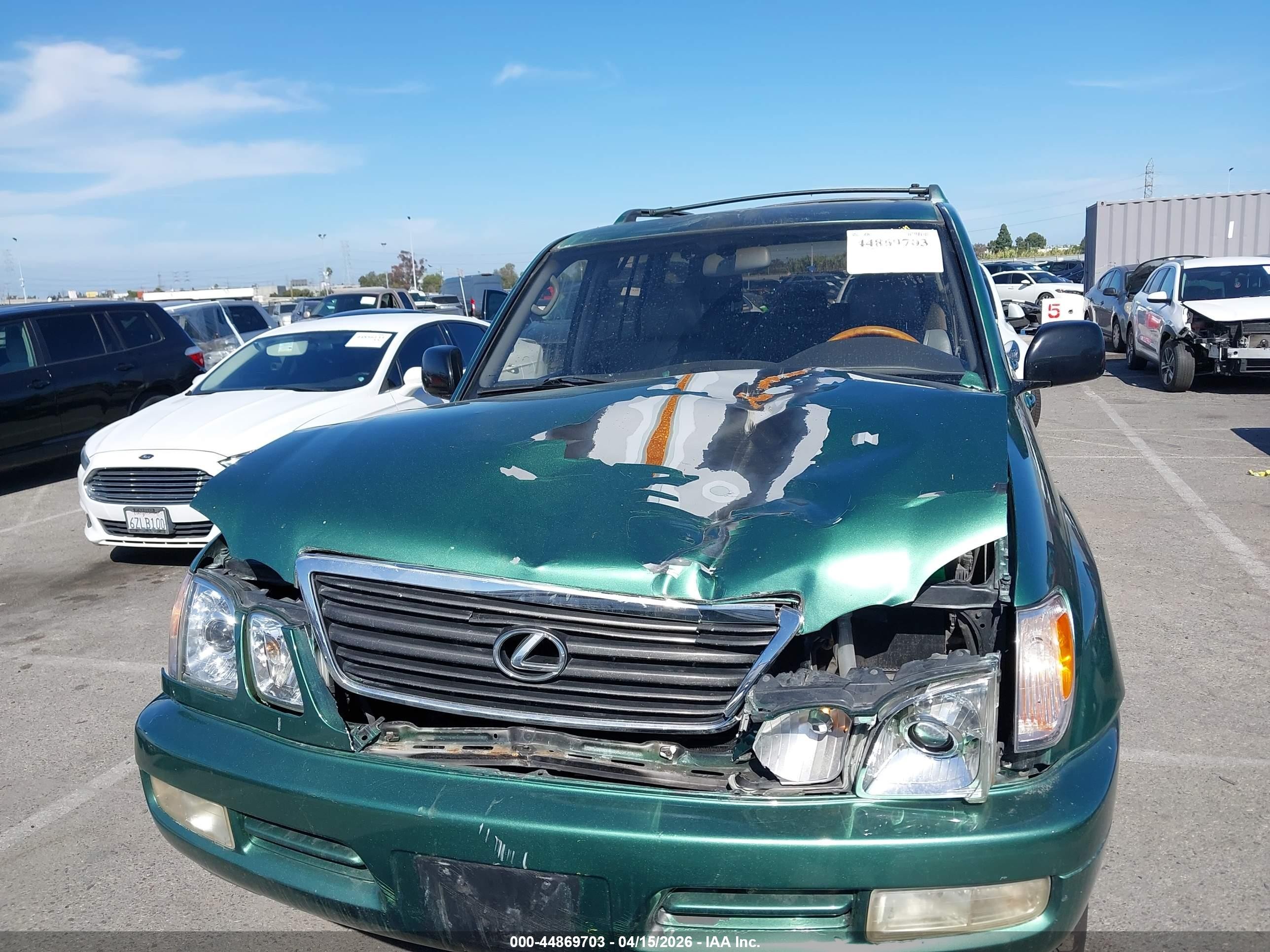 2002 Lexus Lx 470   Green vin: JTJHT00W823518922