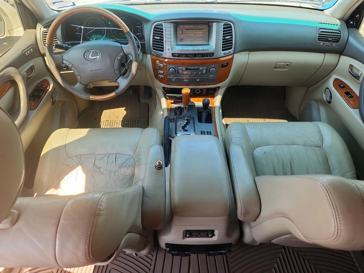 2005 Lexus Lx 470 White vin: JTJHT00W853551519