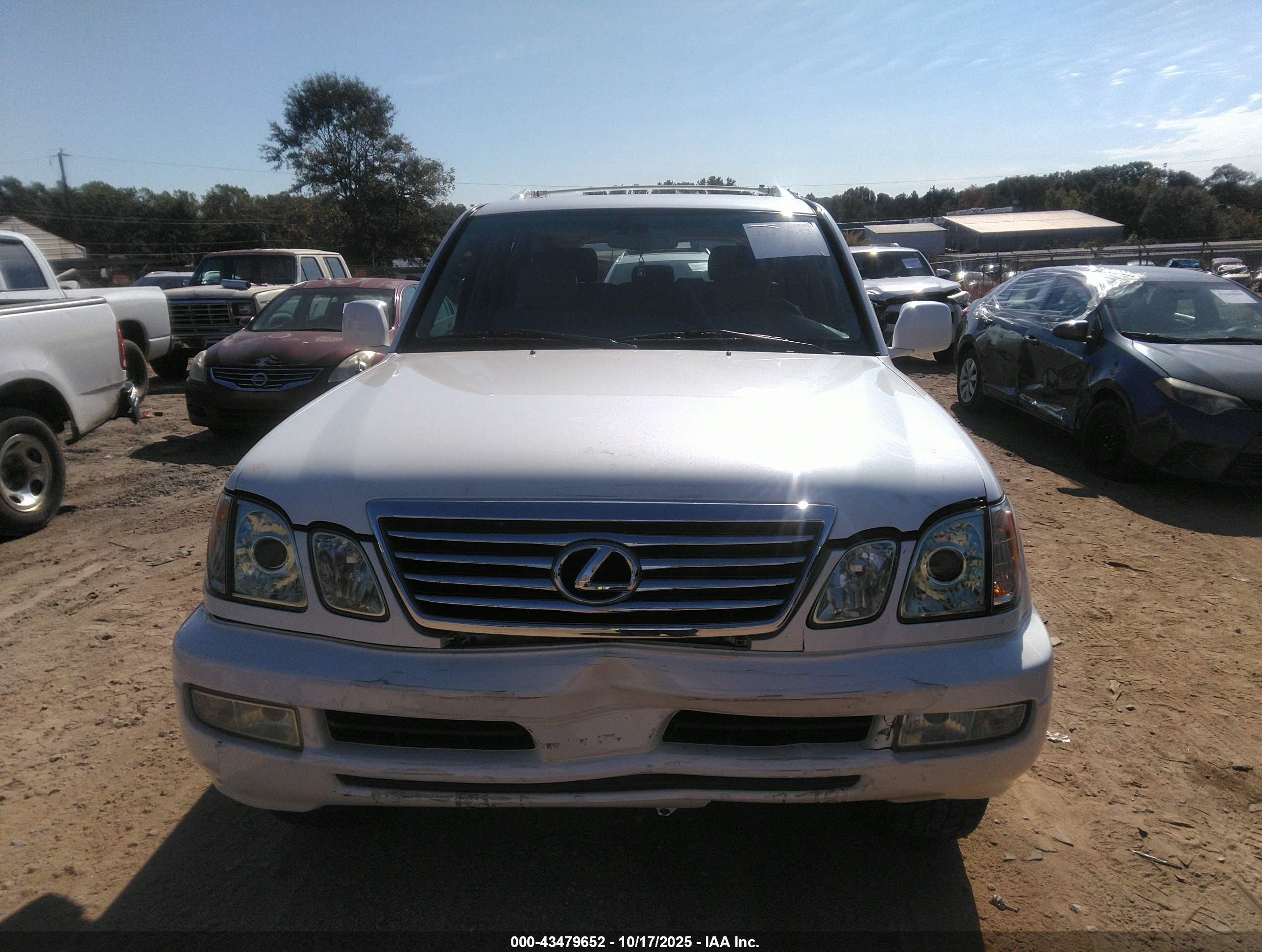 2006 Lexus Lx 470   White vin: JTJHT00W864016556
