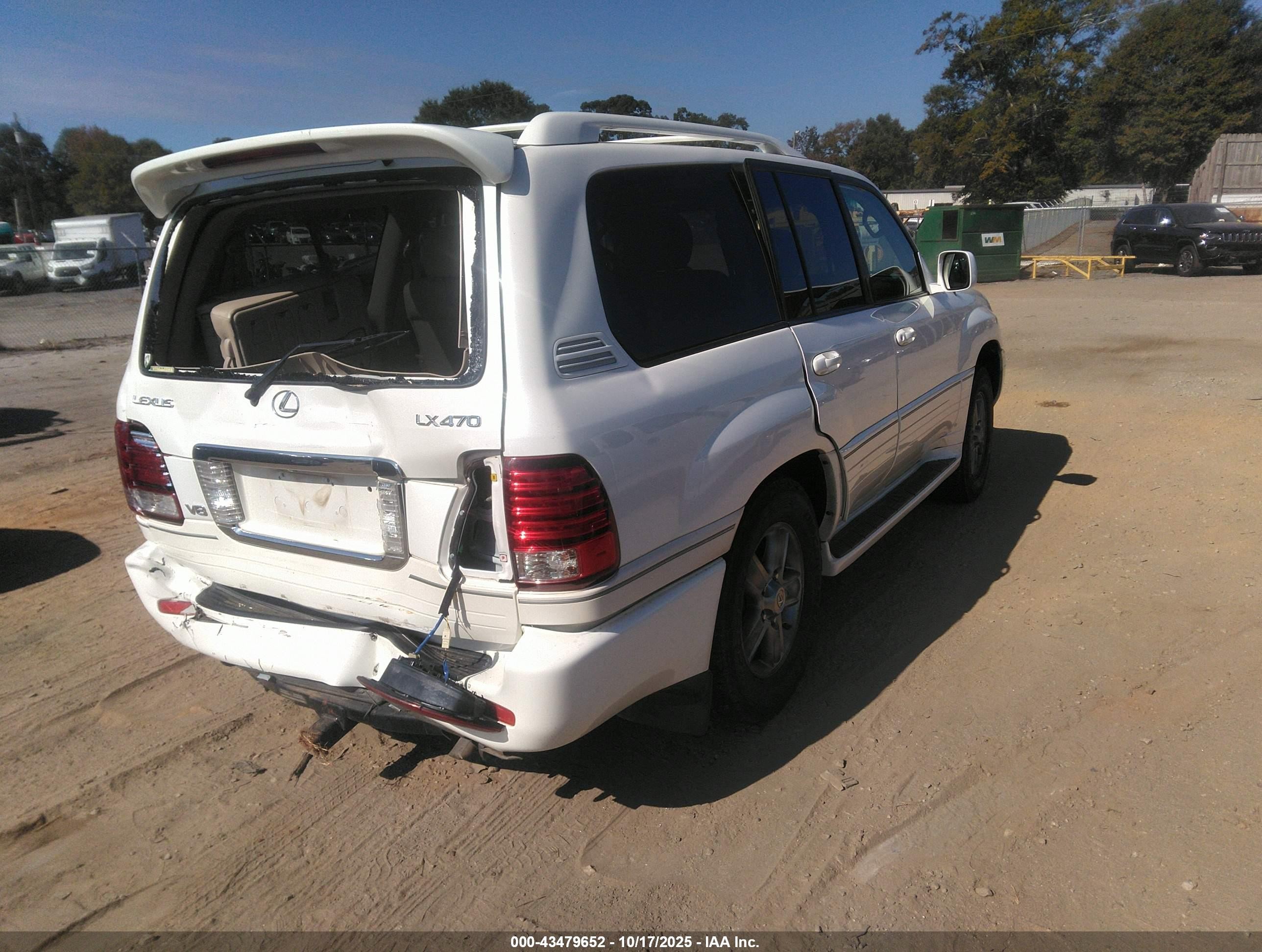 2006 Lexus Lx 470   White vin: JTJHT00W864016556