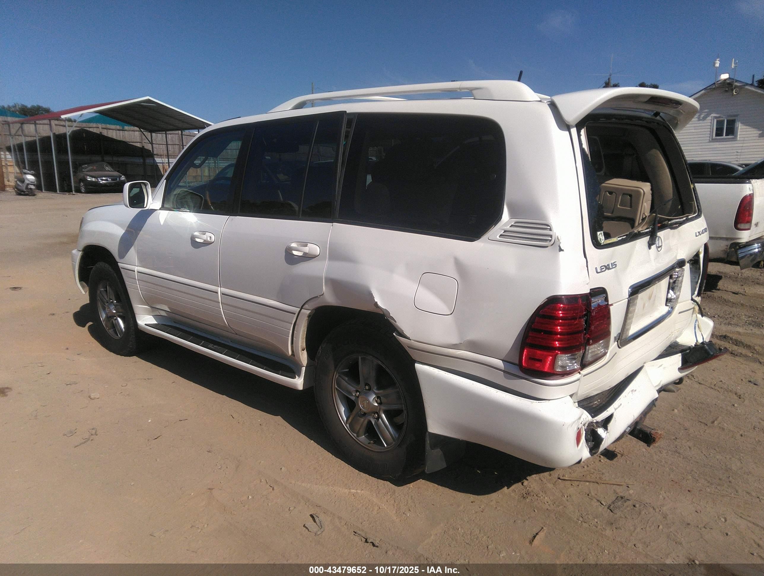 2006 Lexus Lx 470   White vin: JTJHT00W864016556