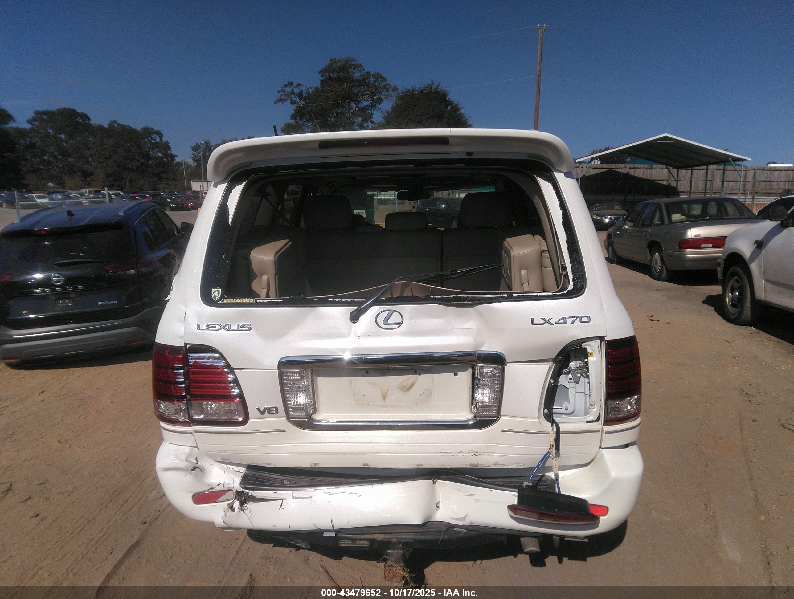 2006 Lexus Lx 470   White vin: JTJHT00W864016556