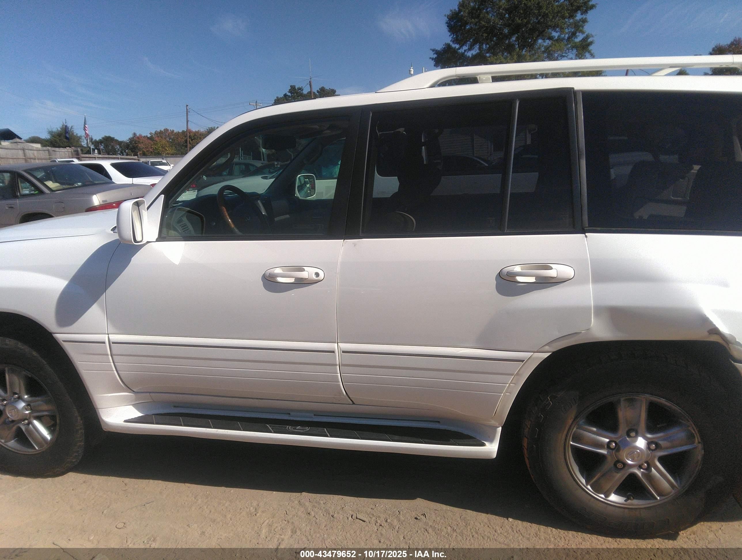 2006 Lexus Lx 470   White vin: JTJHT00W864016556