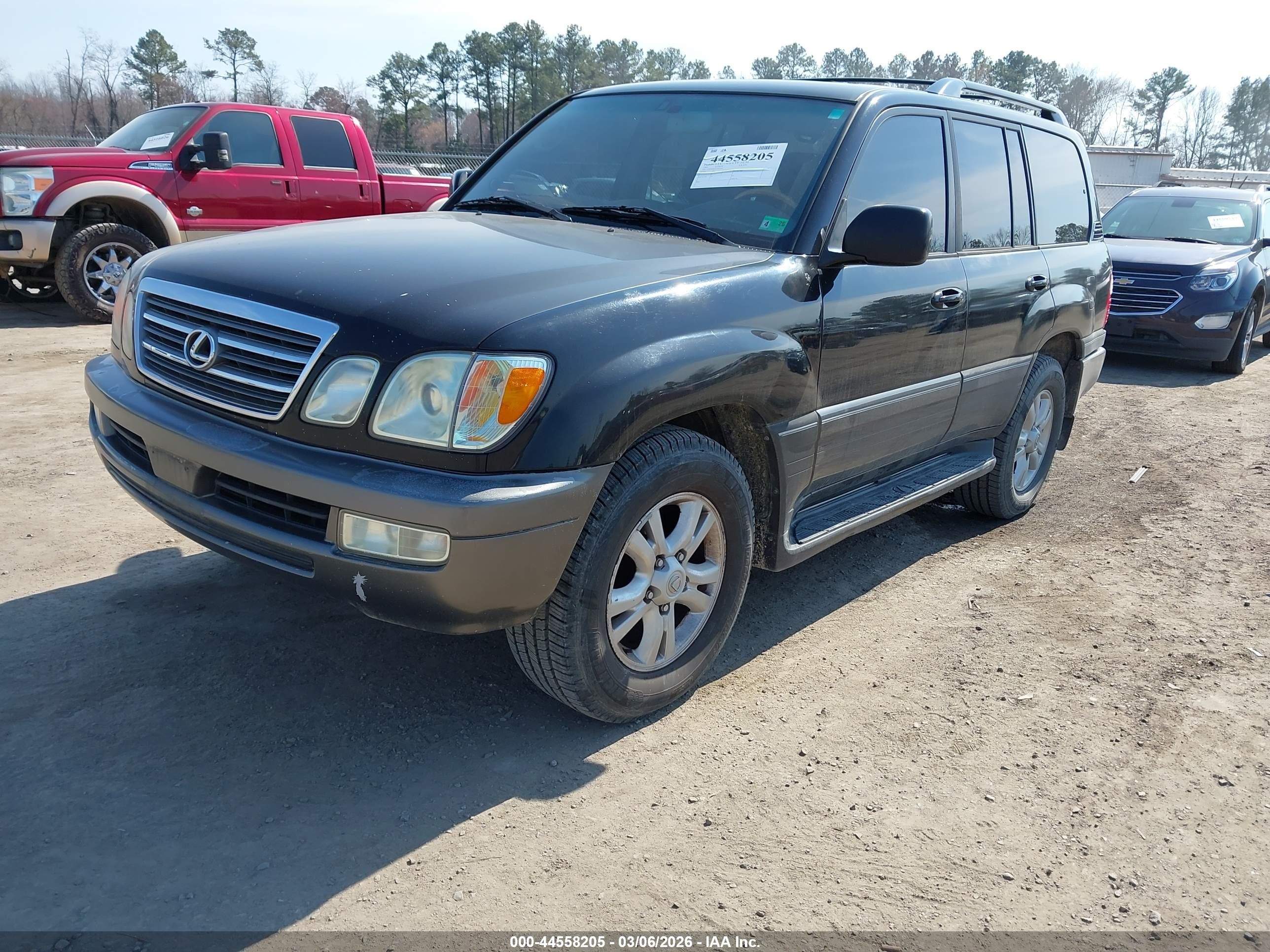2005 Lexus Lx 470   Black vin: JTJHT00WX53554745