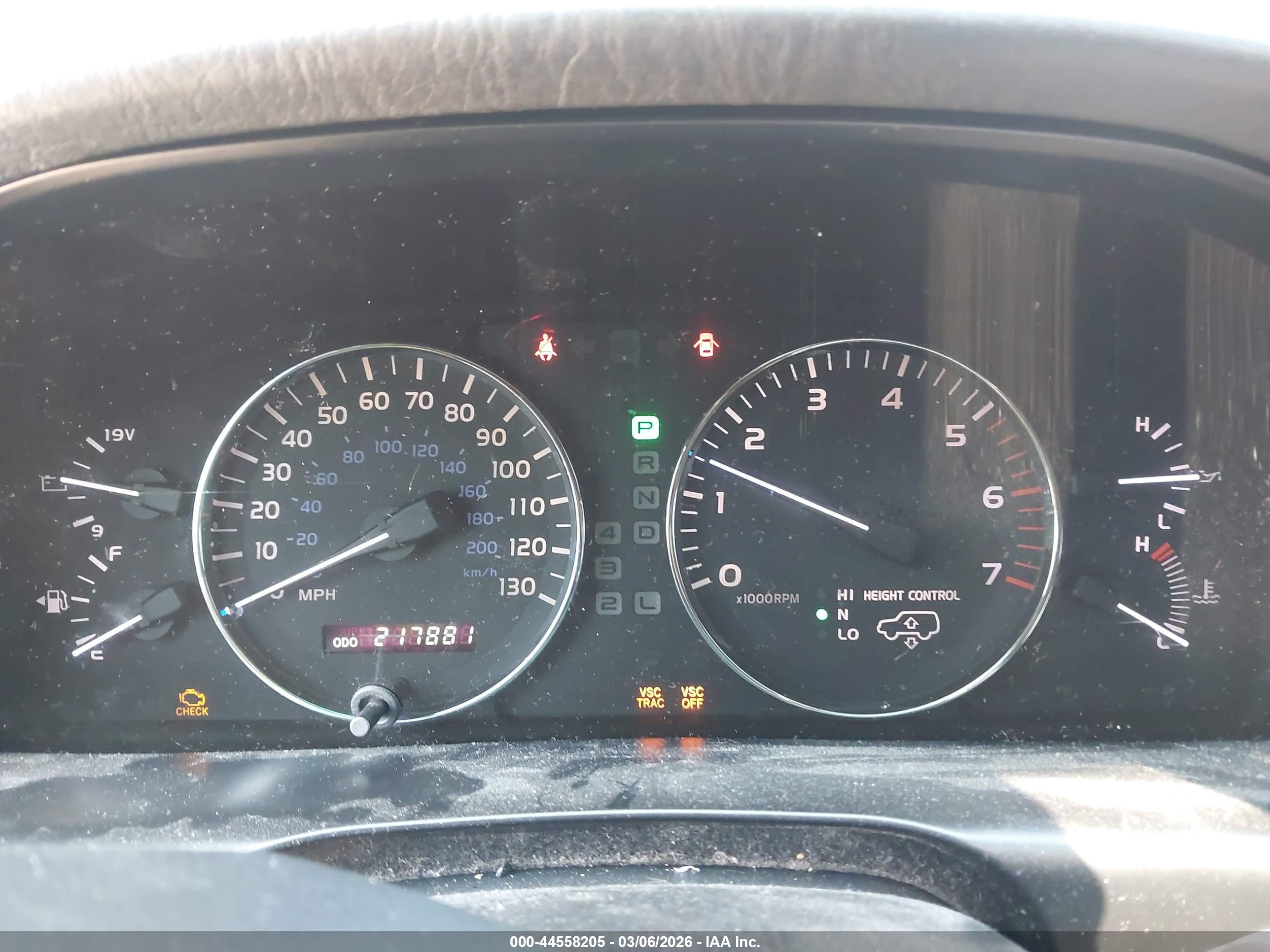 2005 Lexus Lx 470   Black vin: JTJHT00WX53554745