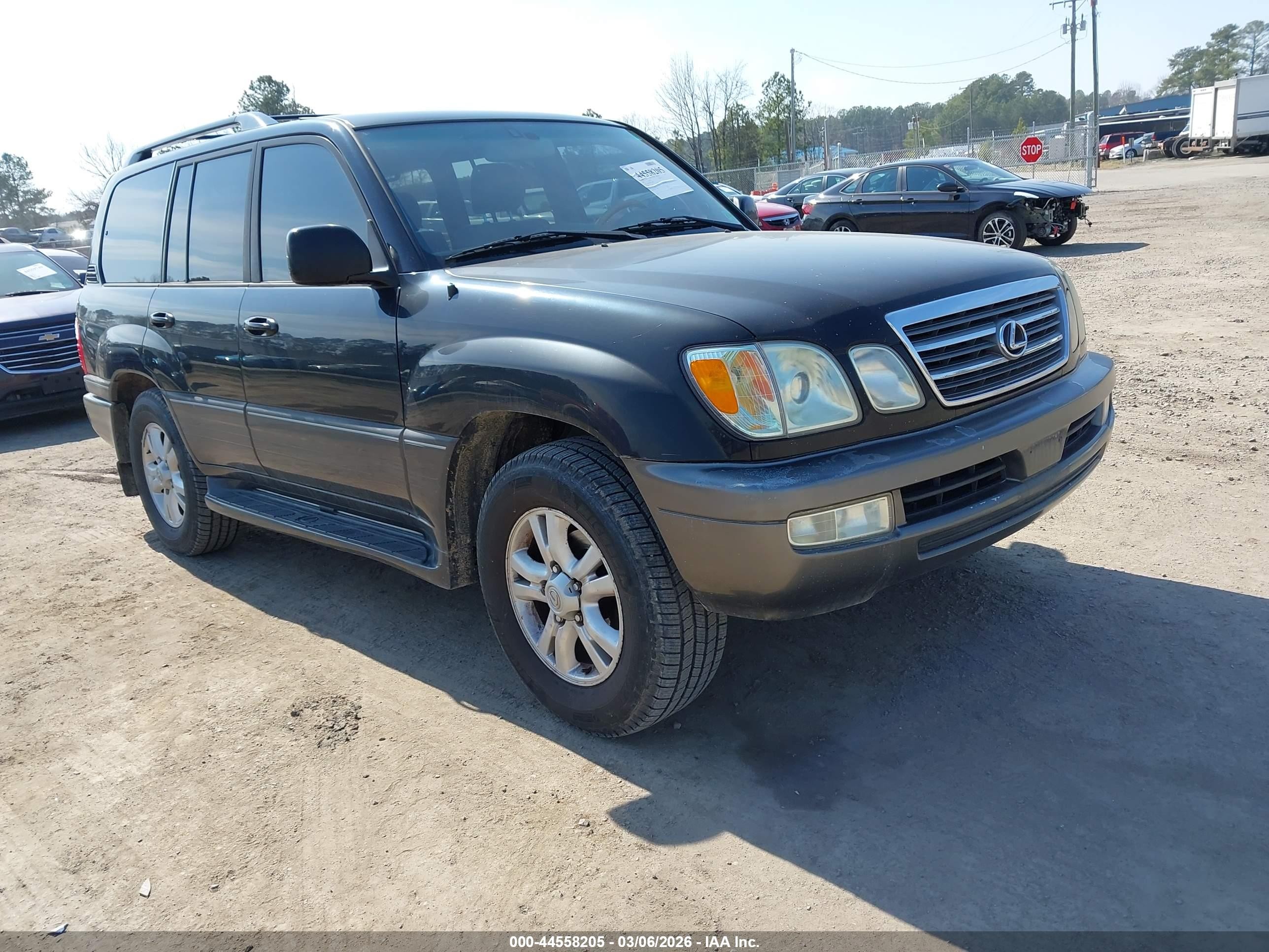 2005 Lexus Lx 470   Black vin: JTJHT00WX53554745