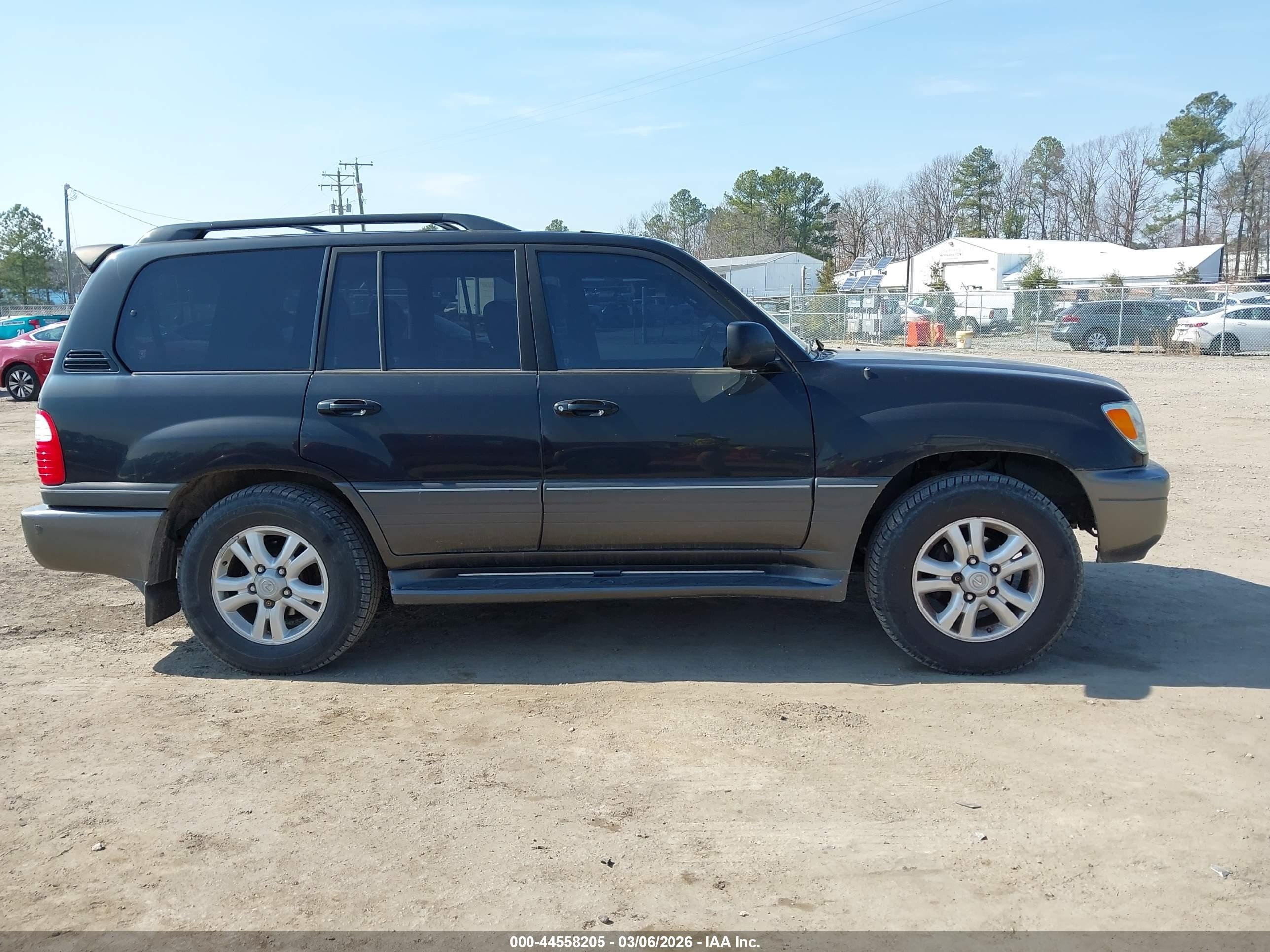 2005 Lexus Lx 470   Black vin: JTJHT00WX53554745