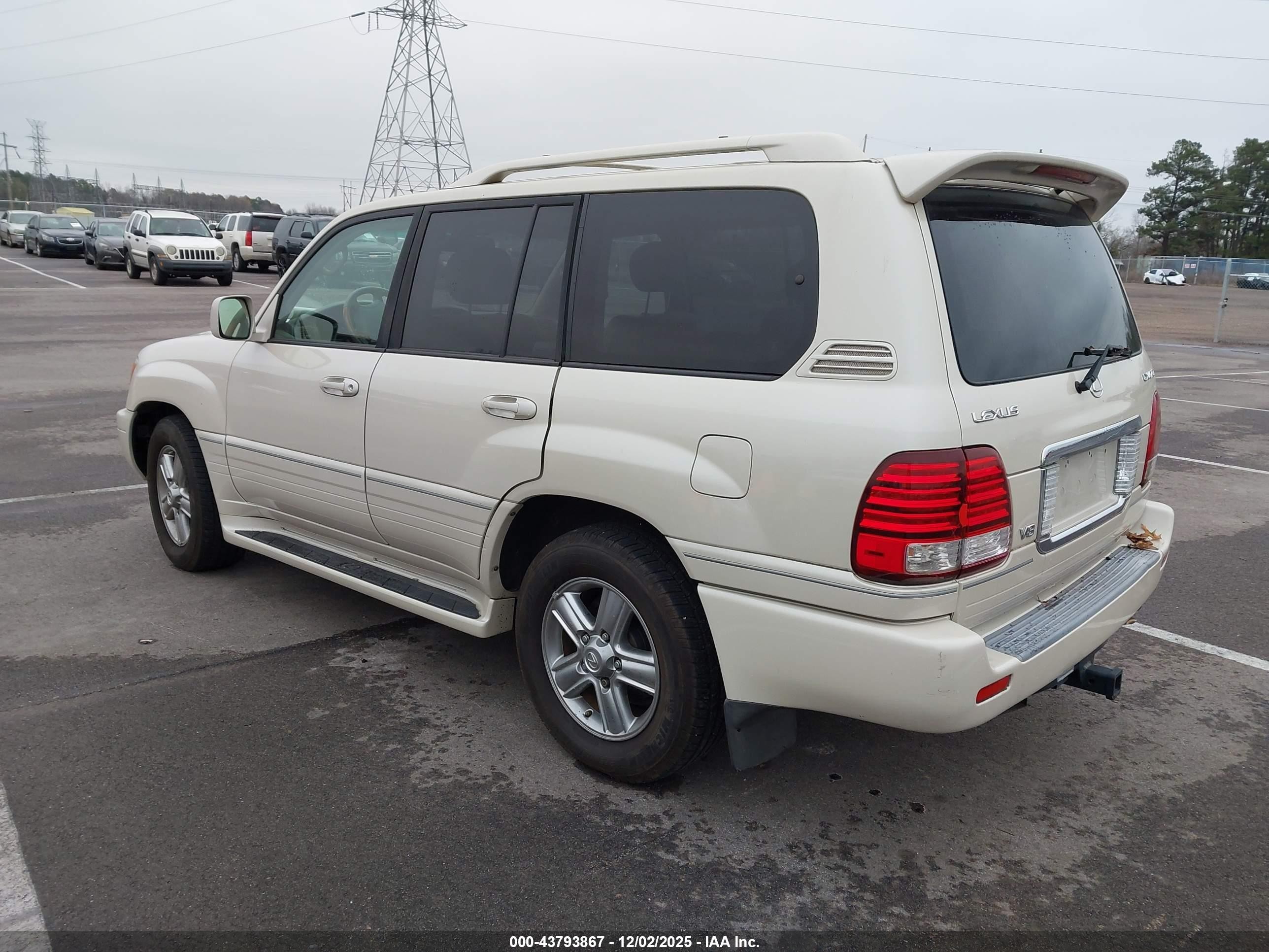 2006 Lexus Lx 470   Cream vin: JTJHT00WX64005719