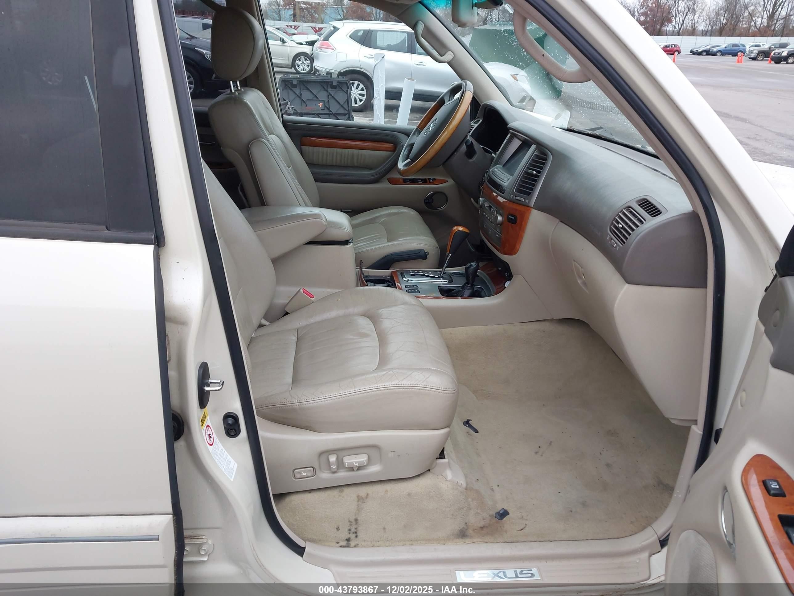2006 Lexus Lx 470   Cream vin: JTJHT00WX64005719