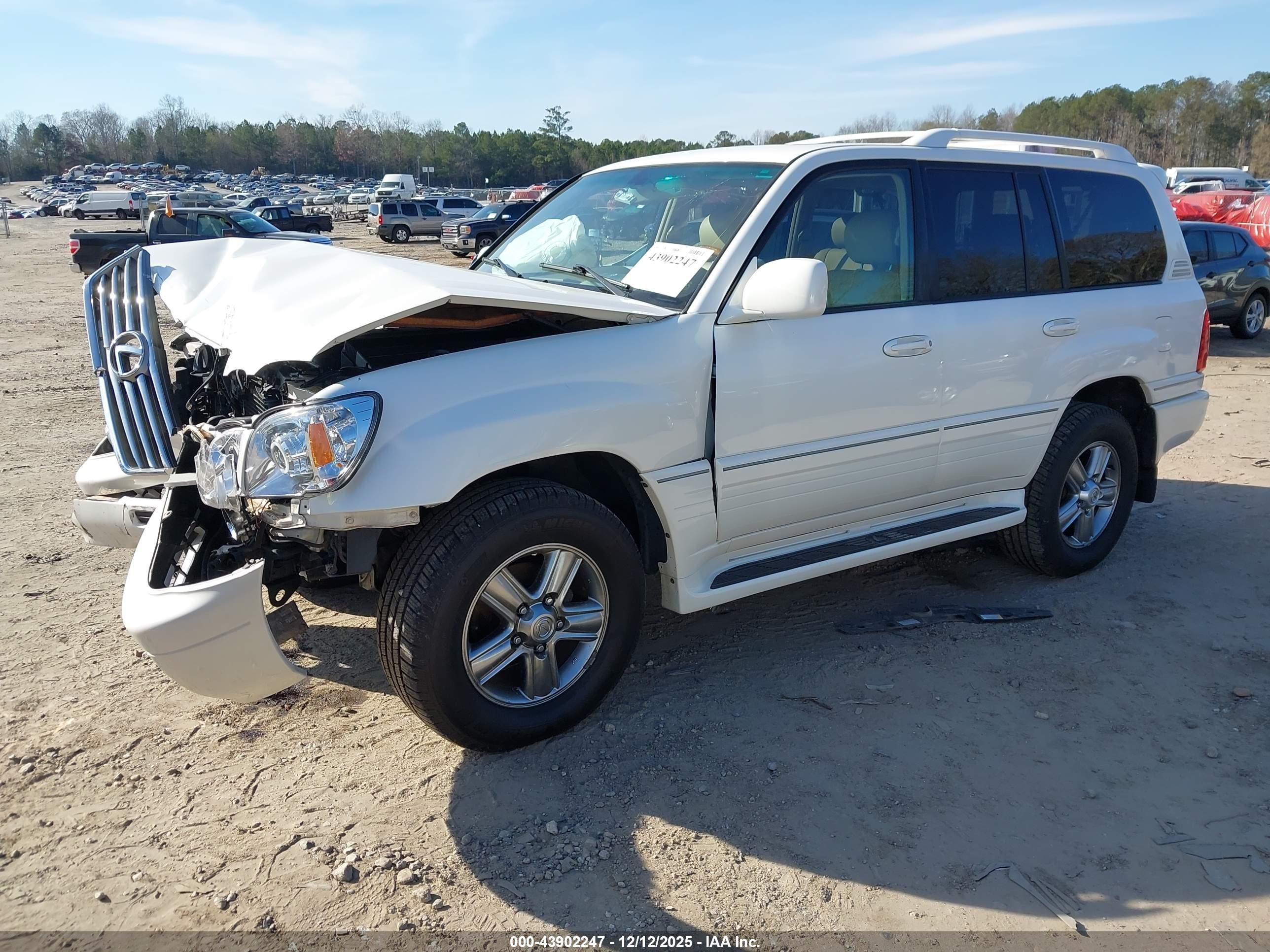 2006 Lexus Lx 470   White vin: JTJHT00WX64017496