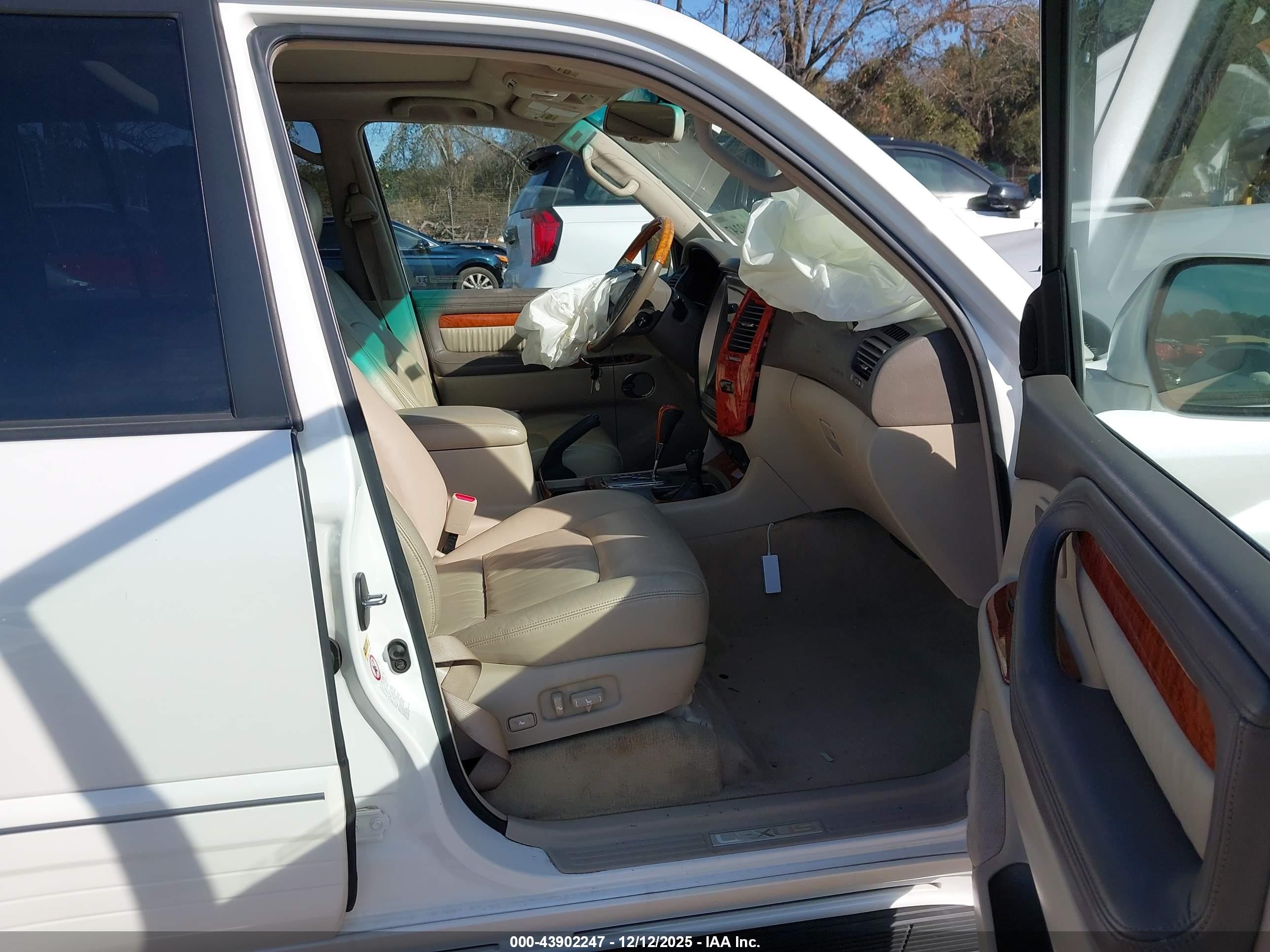 2006 Lexus Lx 470   White vin: JTJHT00WX64017496