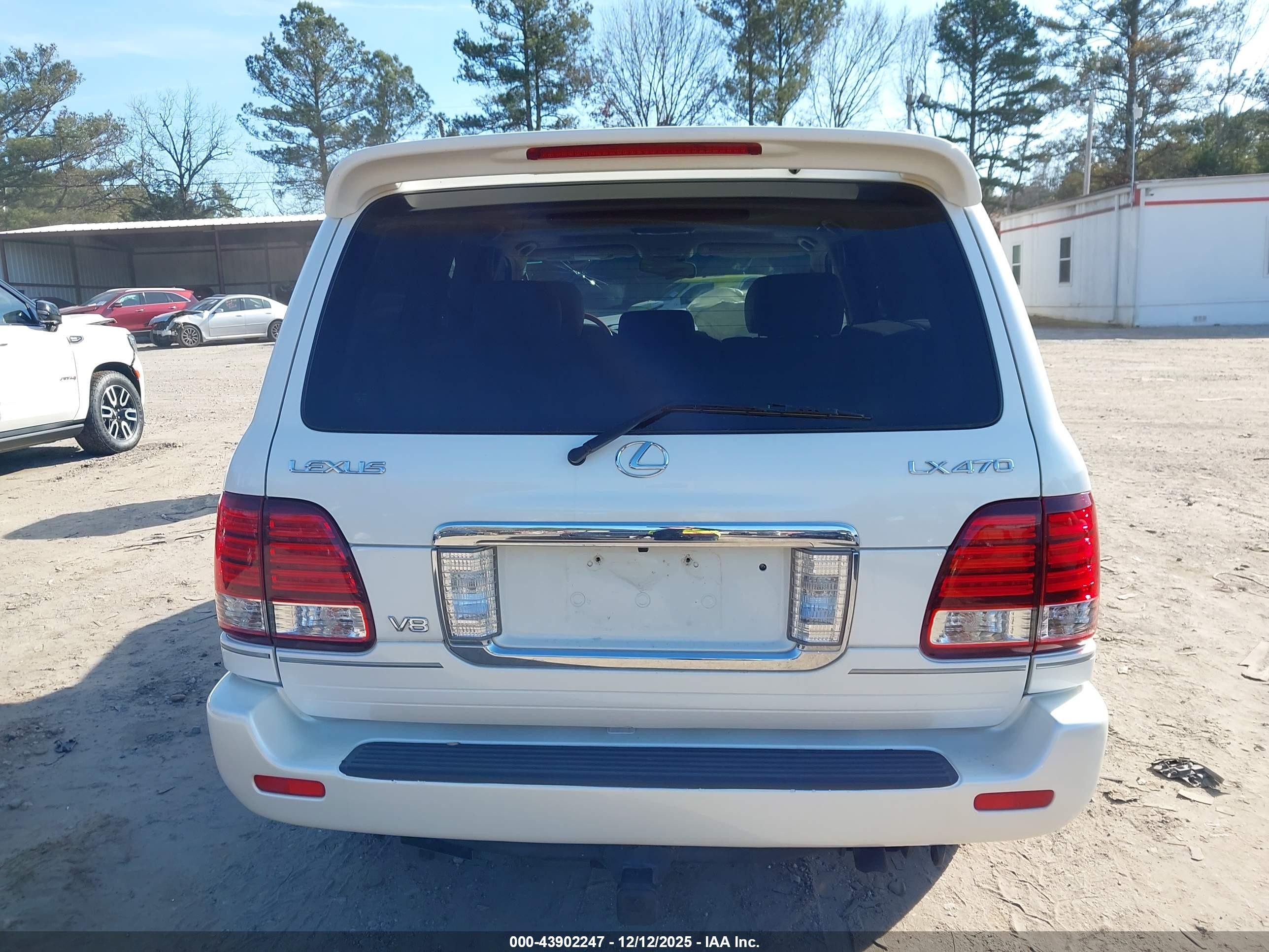 2006 Lexus Lx 470   White vin: JTJHT00WX64017496
