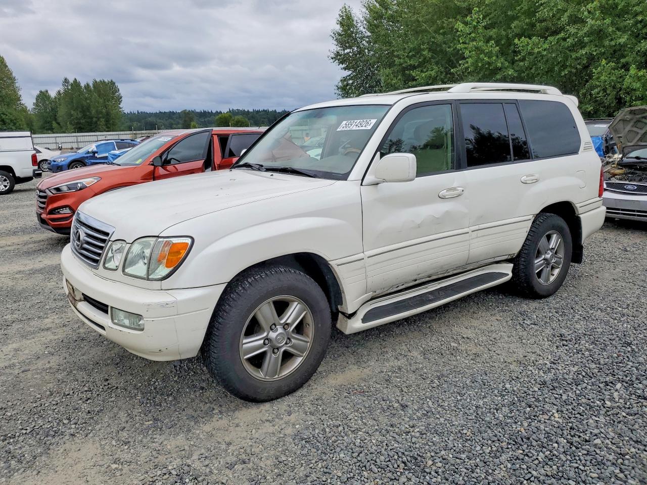 2006 Lexus Lx 470 White vin: JTJHT00WX64018342