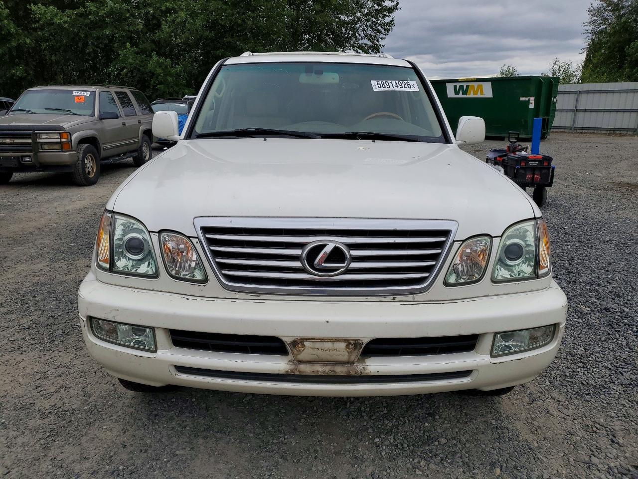 2006 Lexus Lx 470 White vin: JTJHT00WX64018342