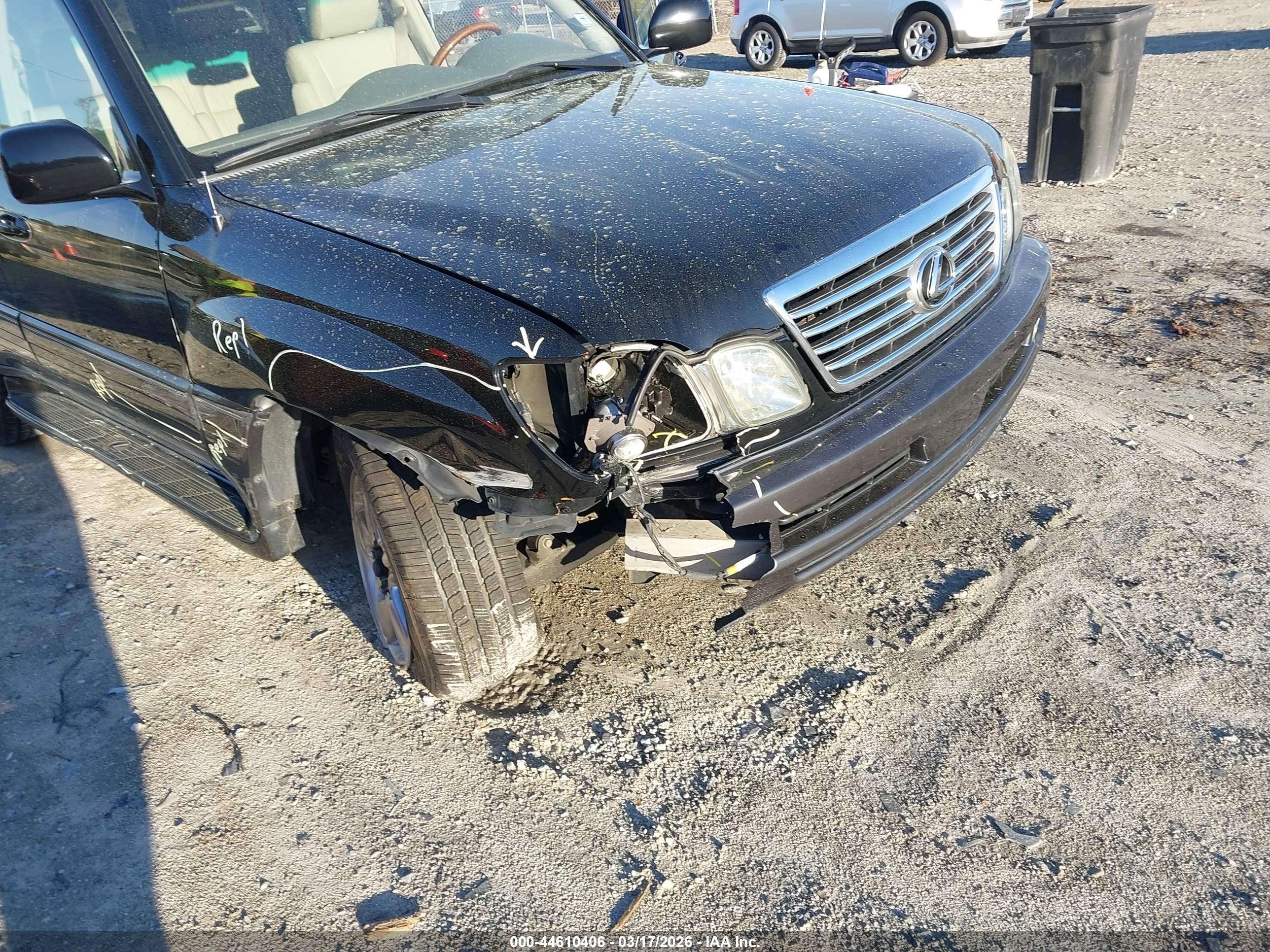 2007 Lexus Lx 470   Black vin: JTJHT00WX74023154