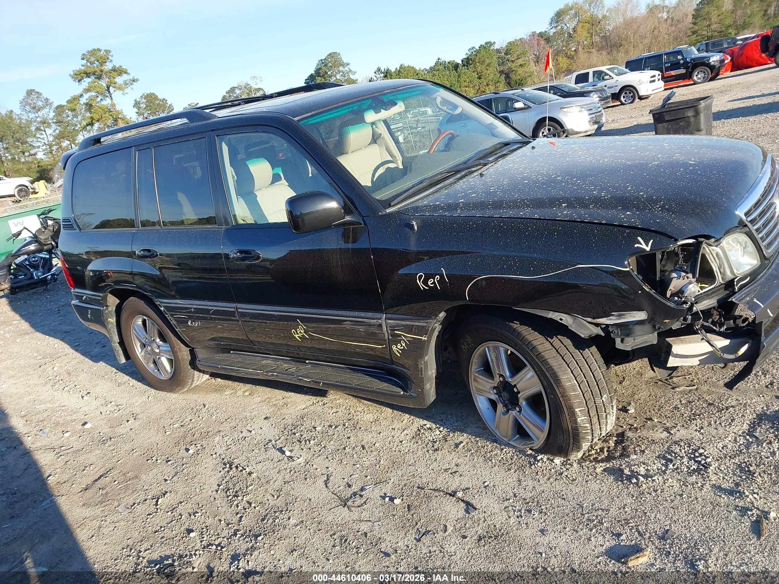 2007 Lexus Lx 470   Black vin: JTJHT00WX74023154