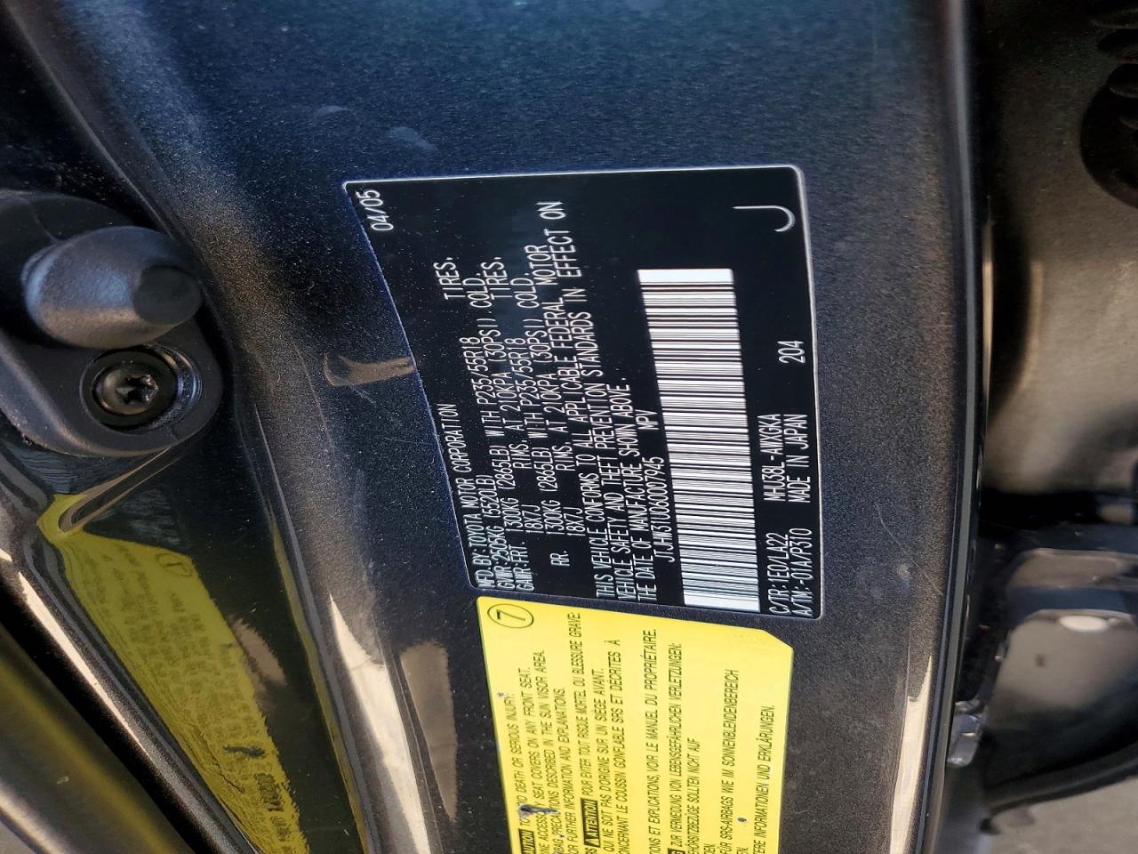 2006 Lexus Rx 400 Gray vin: JTJHW31U060007945