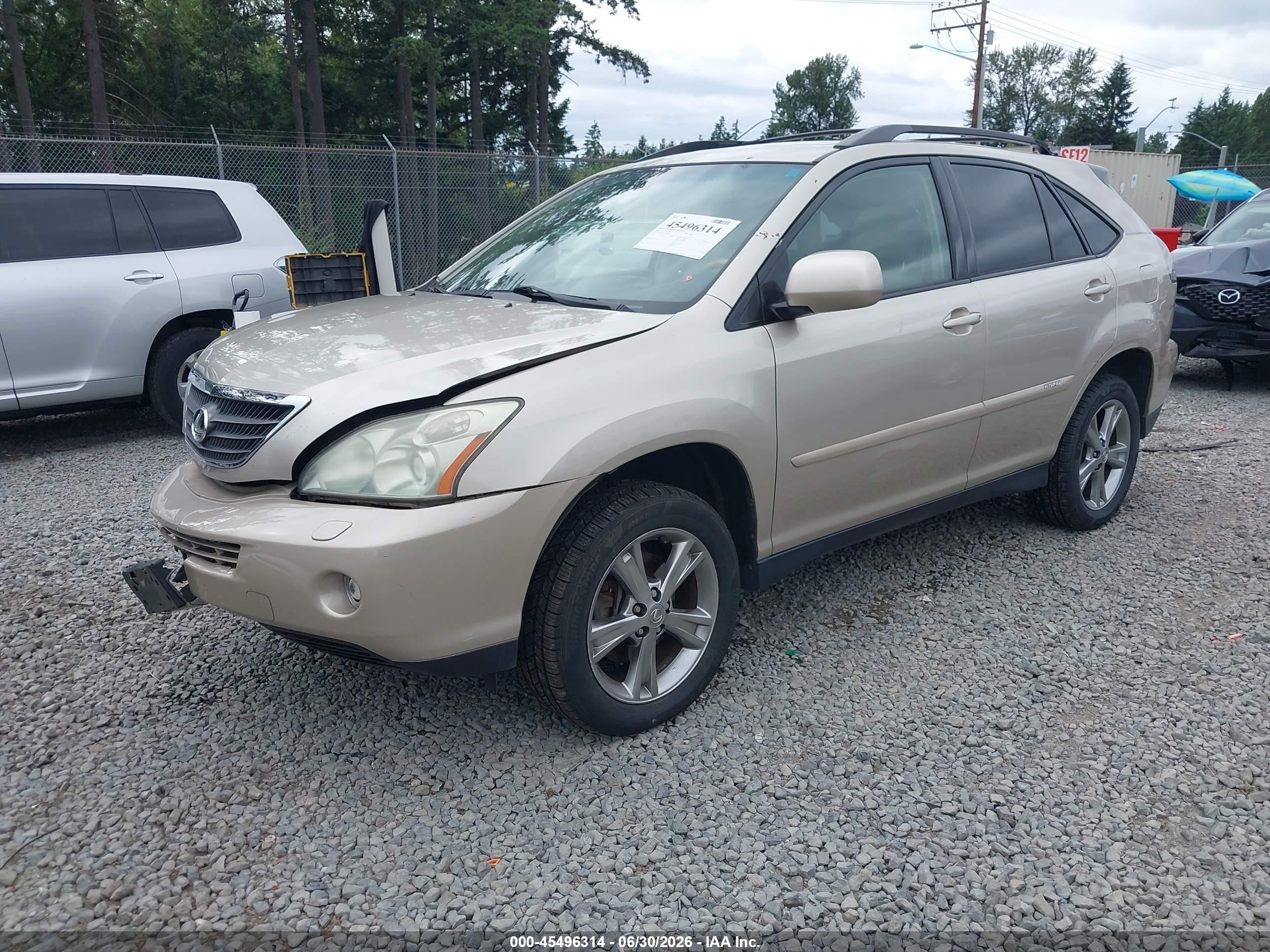2007 Lexus Rx 400h Gold vin: JTJHW31U072010804