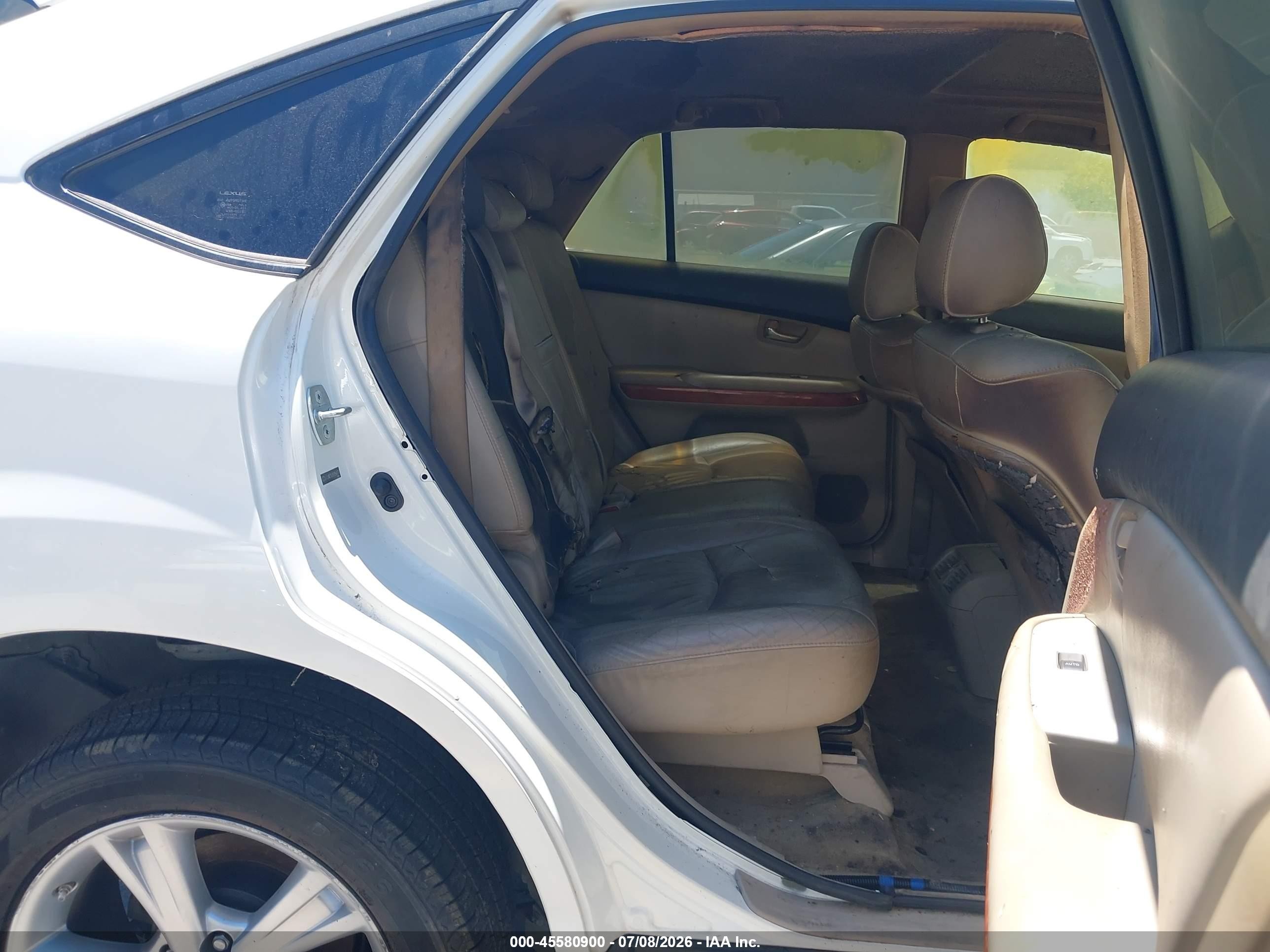 2008 Lexus Rx 400h   White vin: JTJHW31U082854777