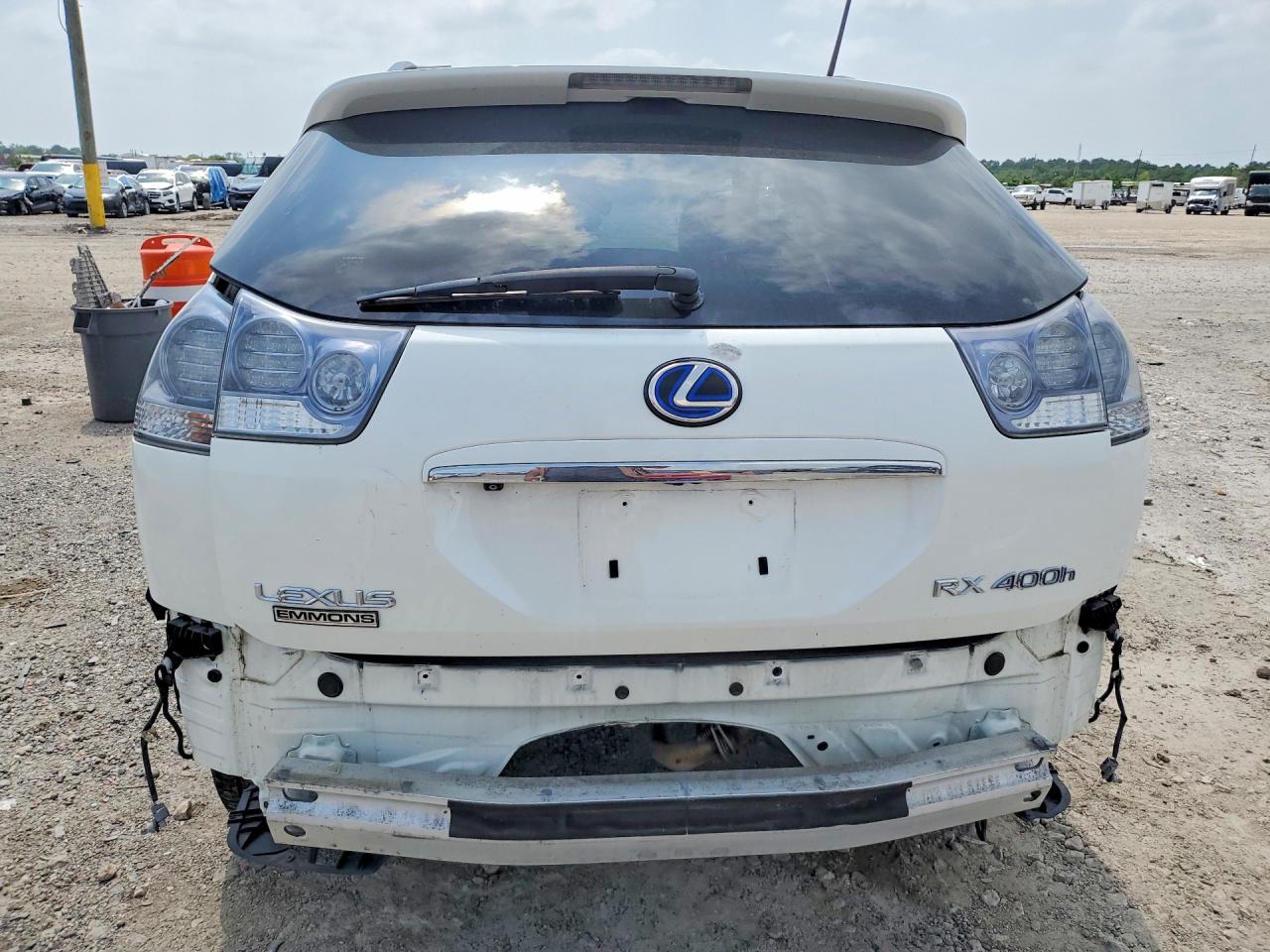 2008 Lexus Rx400h White vin: JTJHW31U082863690