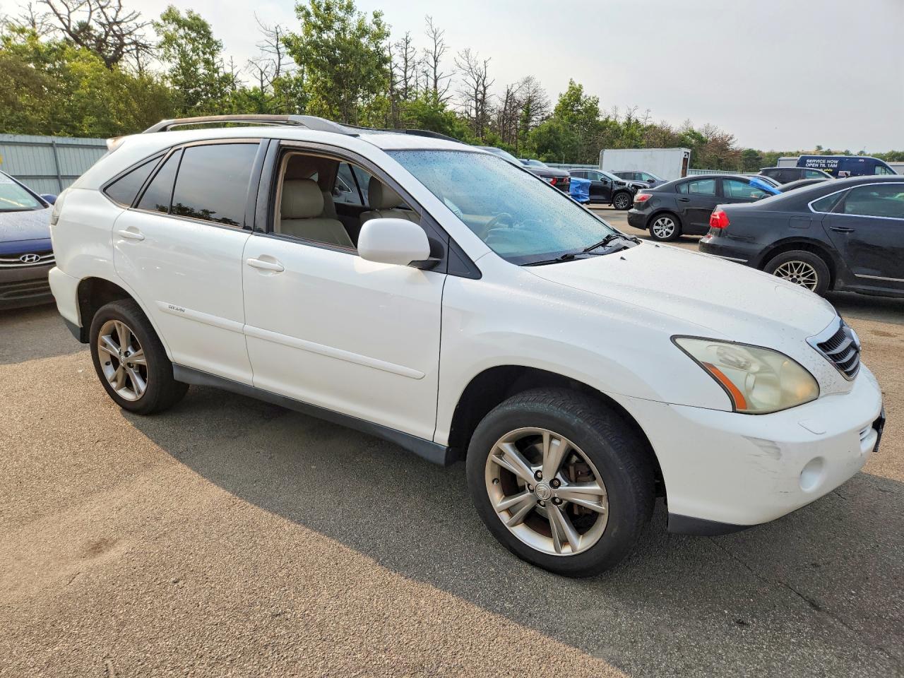 2007 Lexus Rx 400h White vin: JTJHW31U272025899