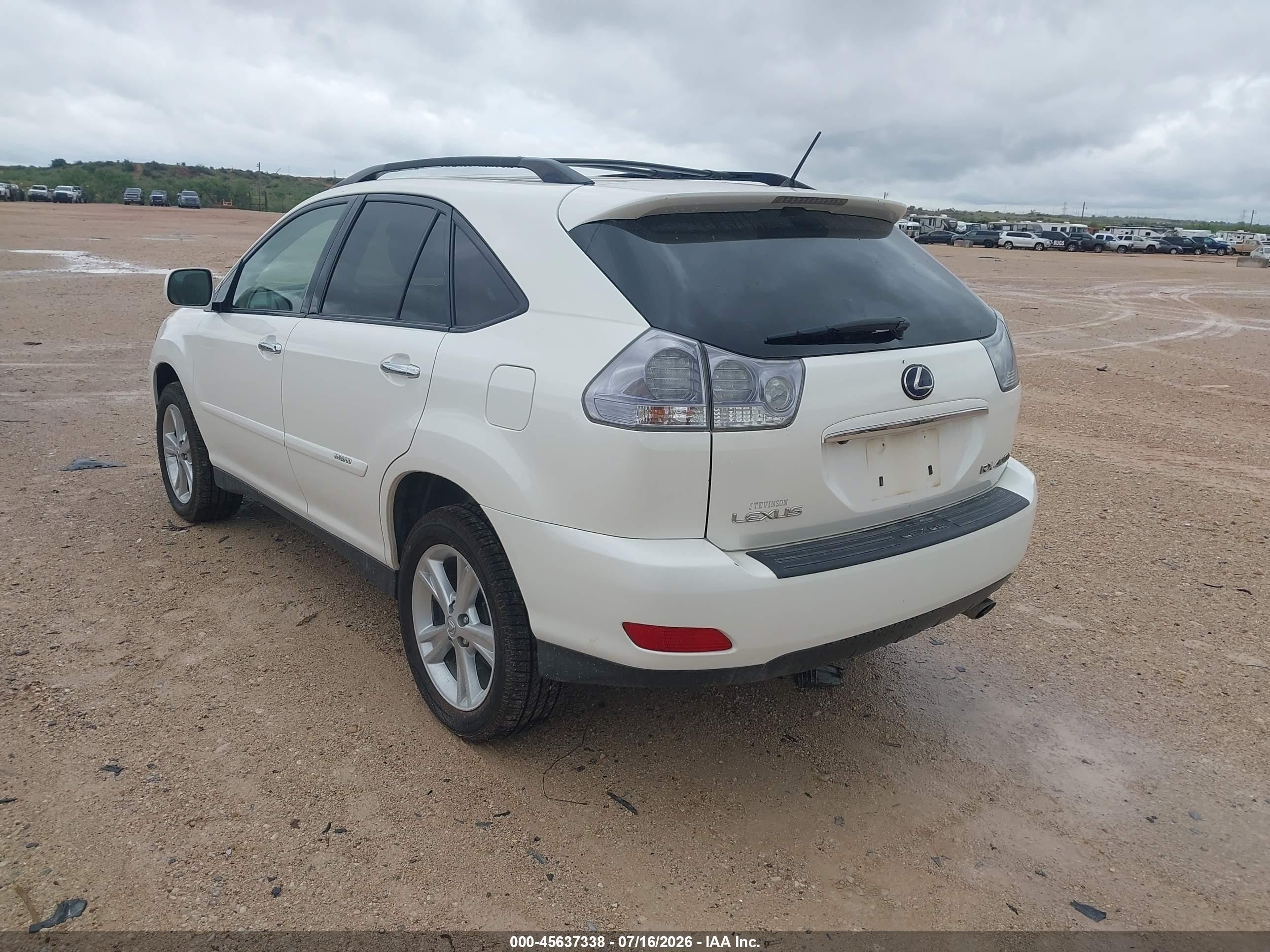 2008 Lexus Rx 400h White vin: JTJHW31U282068303