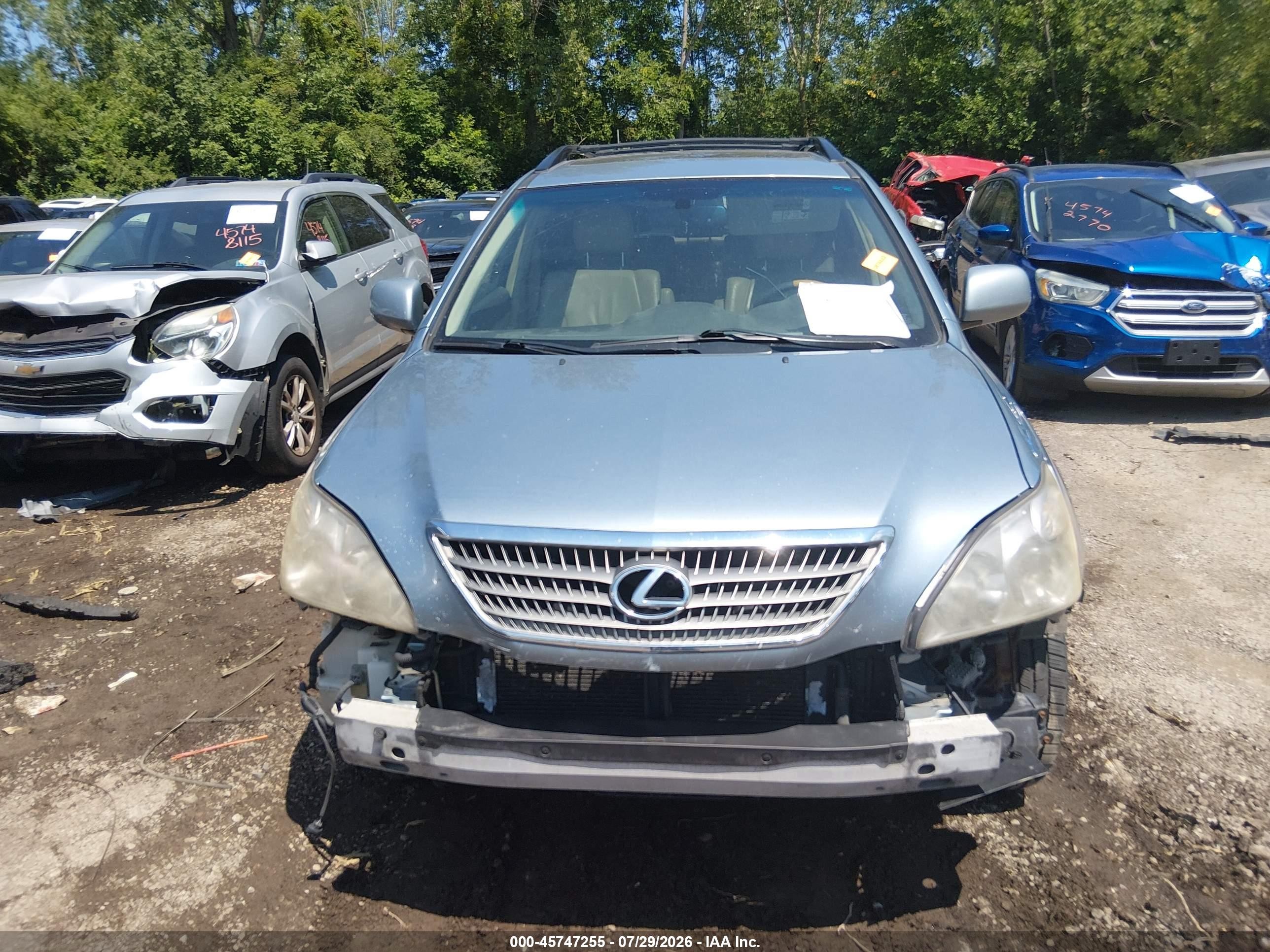 2008 Lexus Rx 400h Light Blue vin: JTJHW31U382057715