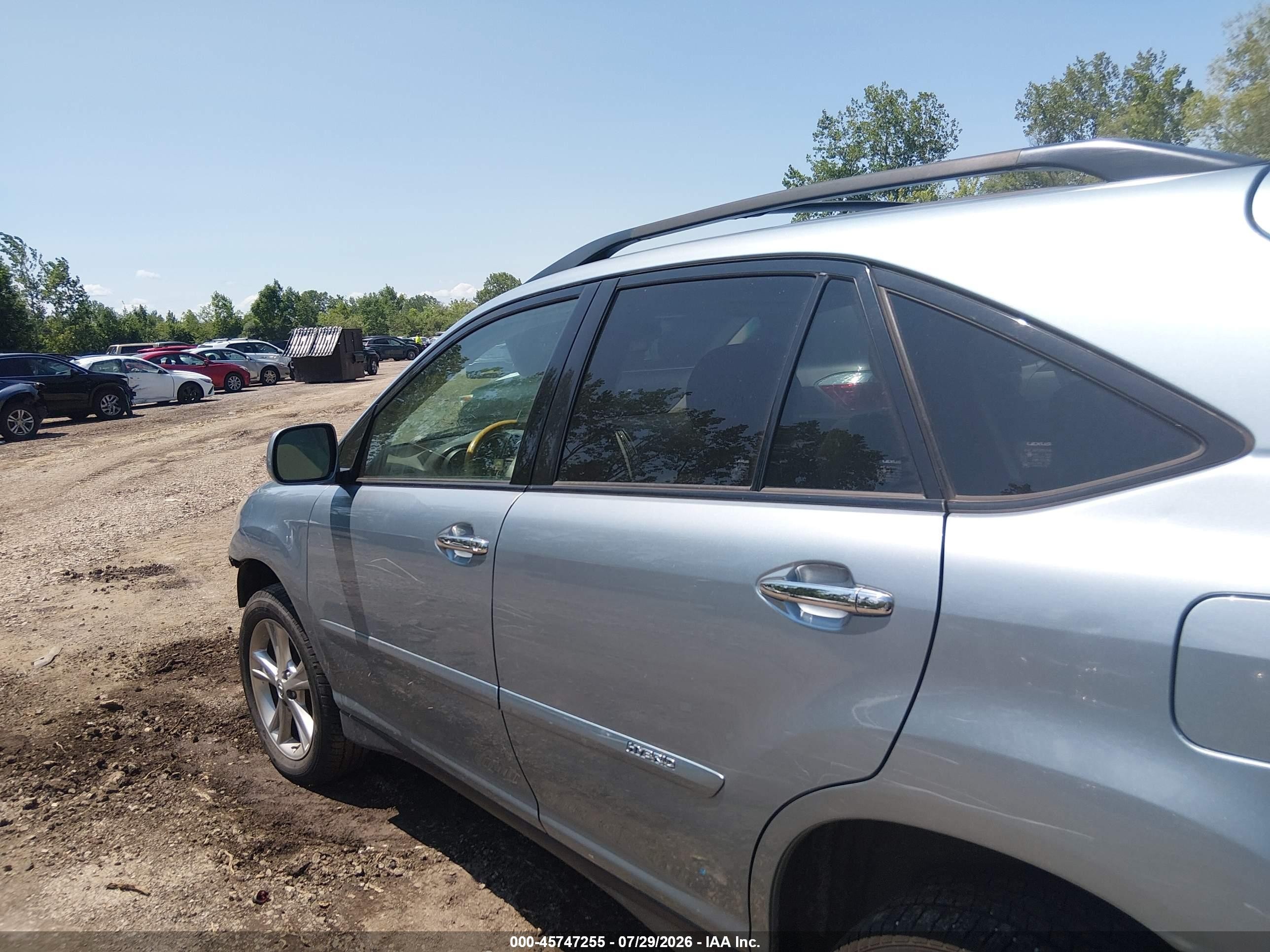 2008 Lexus Rx 400h Light Blue vin: JTJHW31U382057715