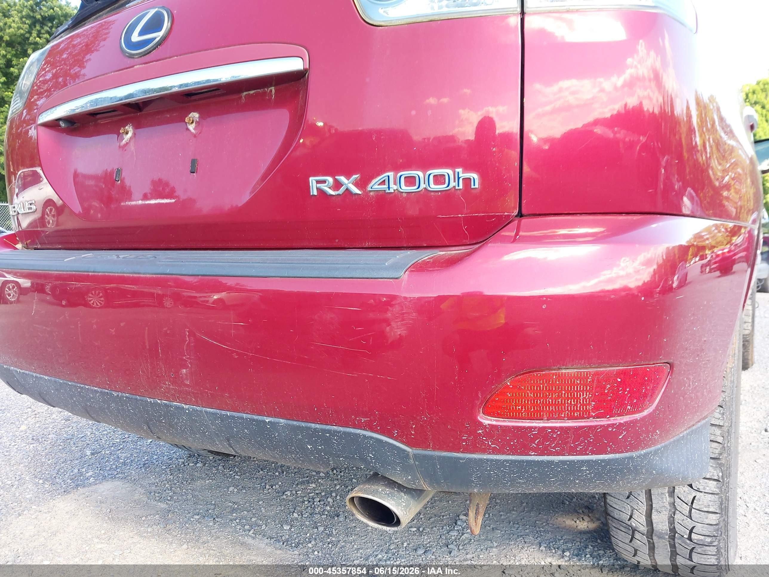 2008 Lexus Rx 400h   Красный vin: JTJHW31U382858631