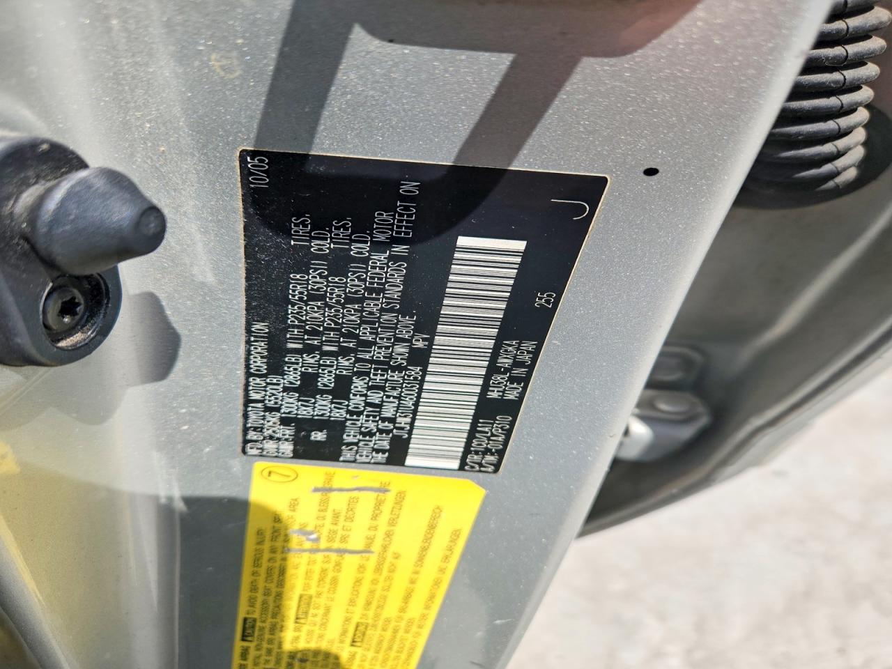 2006 Lexus Rx 400 Silver vin: JTJHW31U460031584
