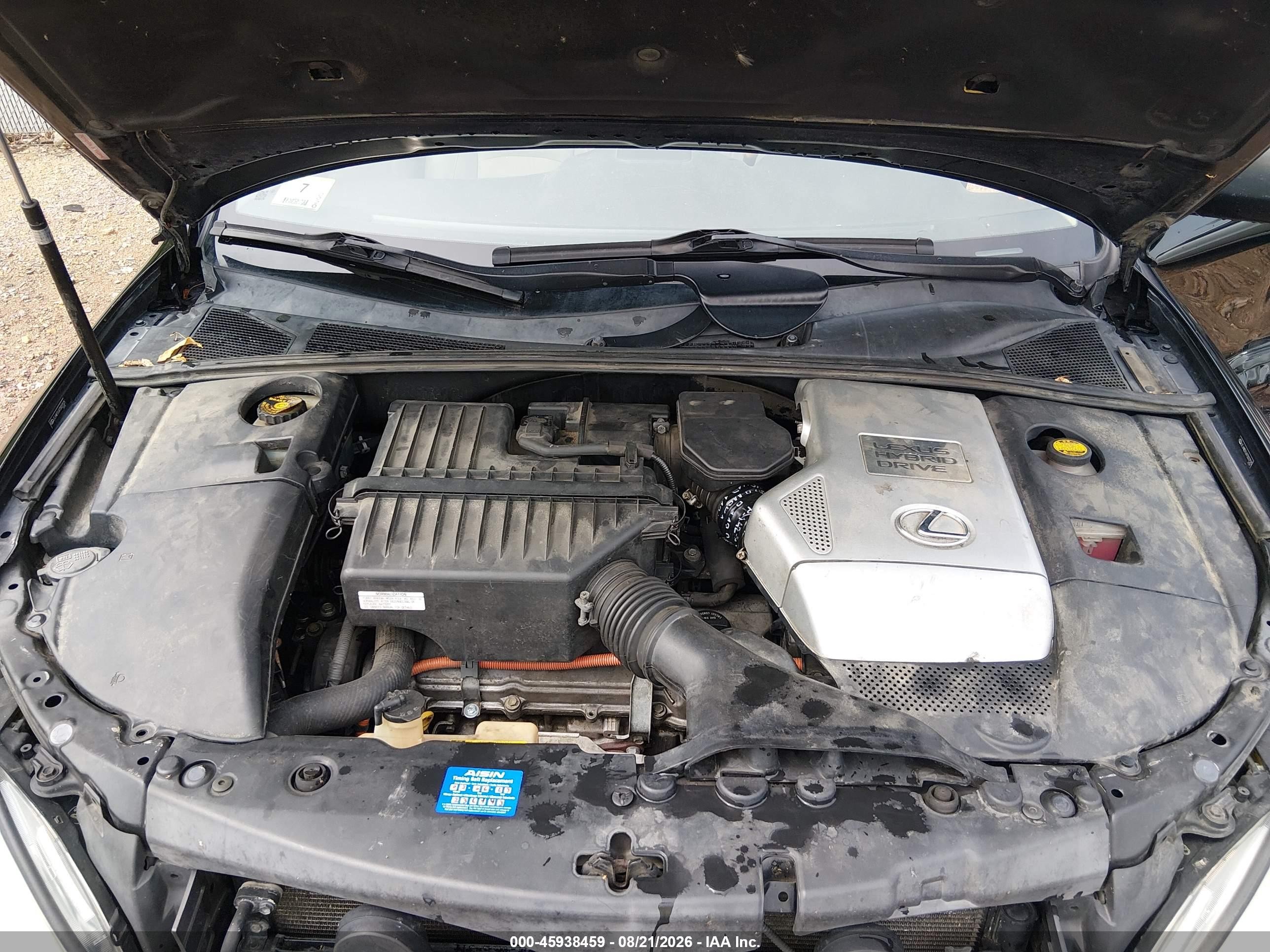 2007 Lexus Rx 400h   Черный vin: JTJHW31U472027525