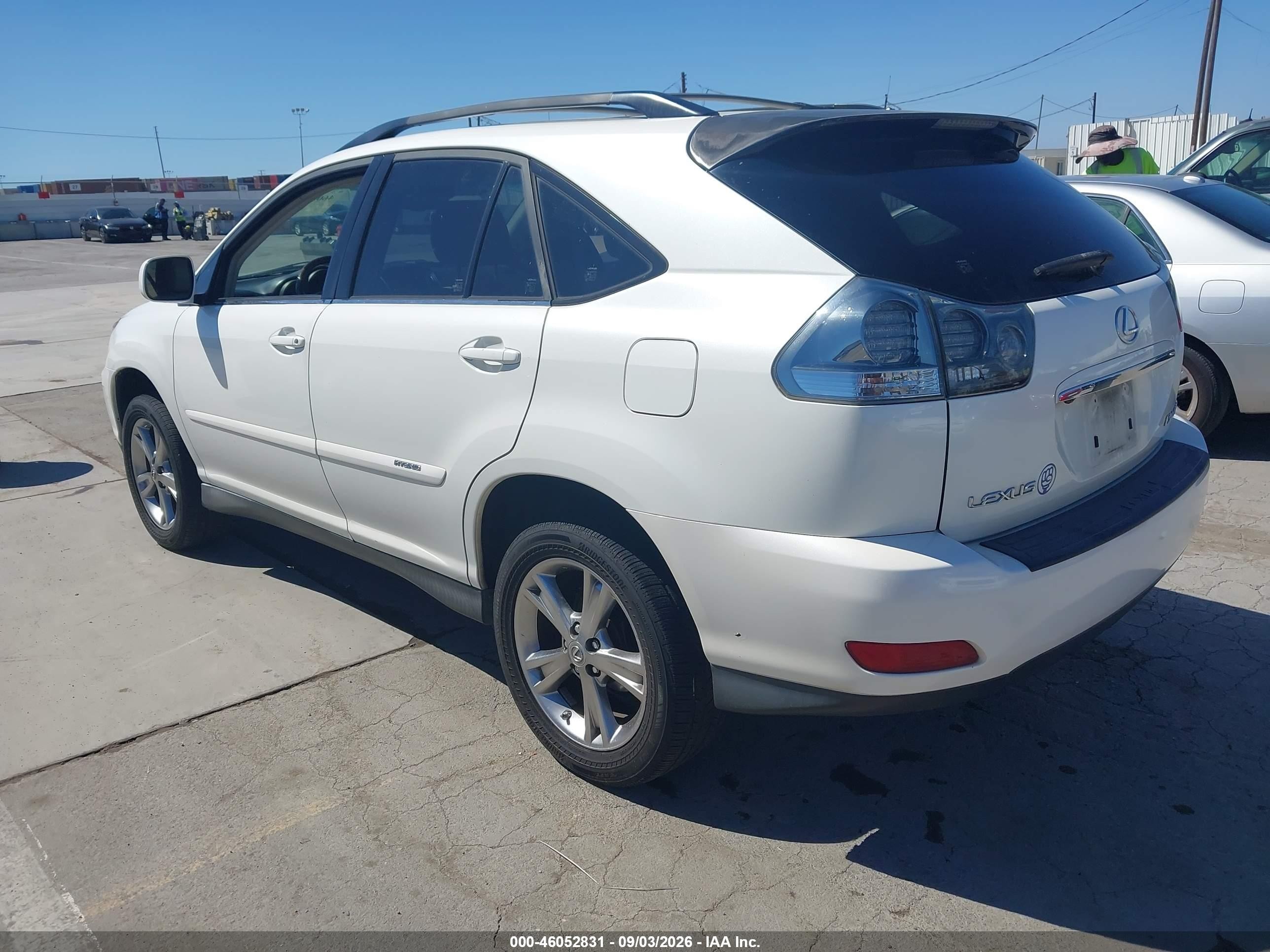 2007 Lexus Rx 400h   White vin: JTJHW31U472029467