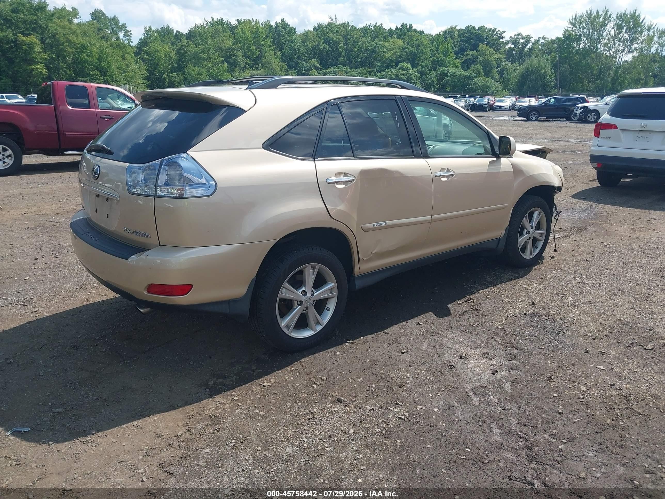 2008 Lexus Rx 400h   Beige vin: JTJHW31U482068979