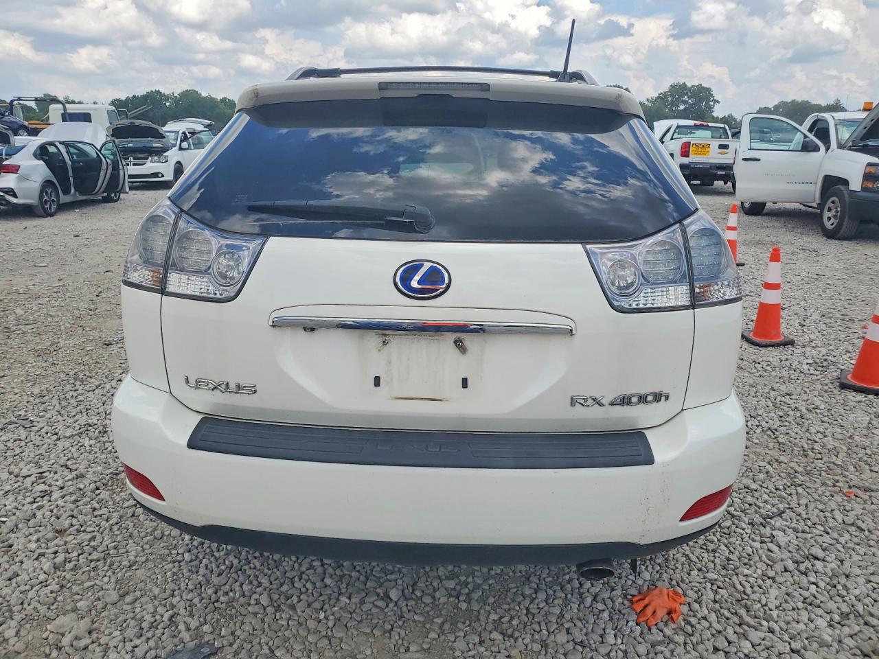 2008 Lexus Rx 400h White vin: JTJHW31U482069453