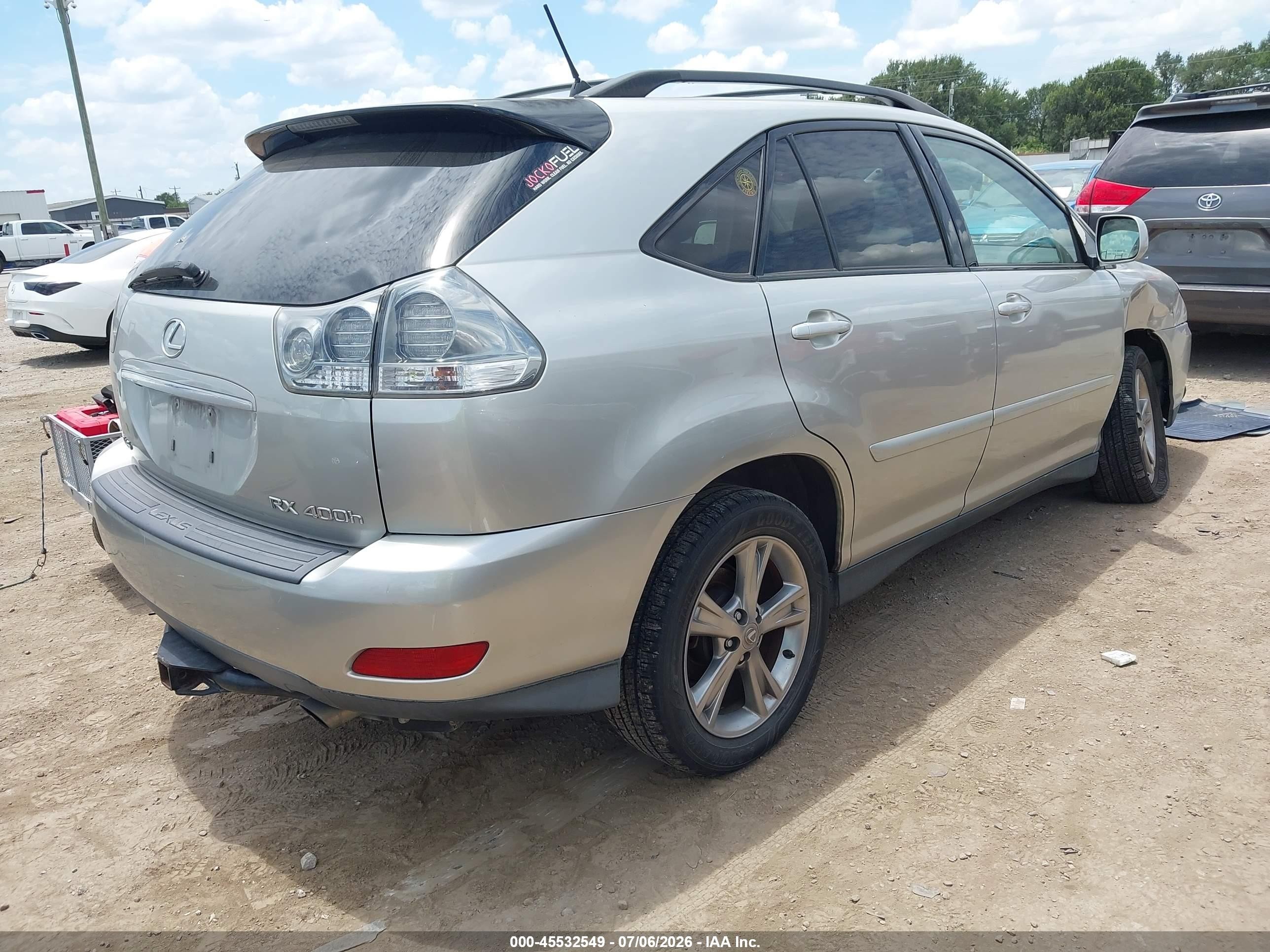 2006 Lexus Rx 400h   Silver vin: JTJHW31U560010291
