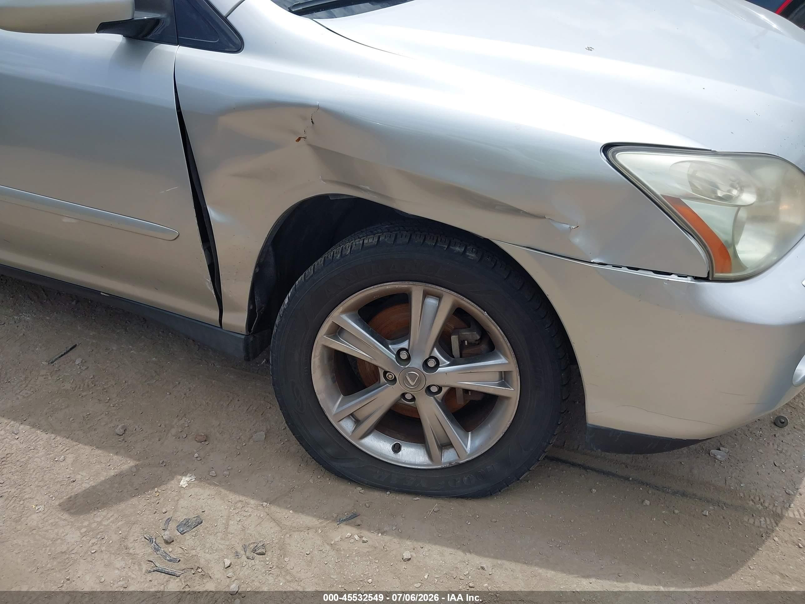 2006 Lexus Rx 400h   Silver vin: JTJHW31U560010291