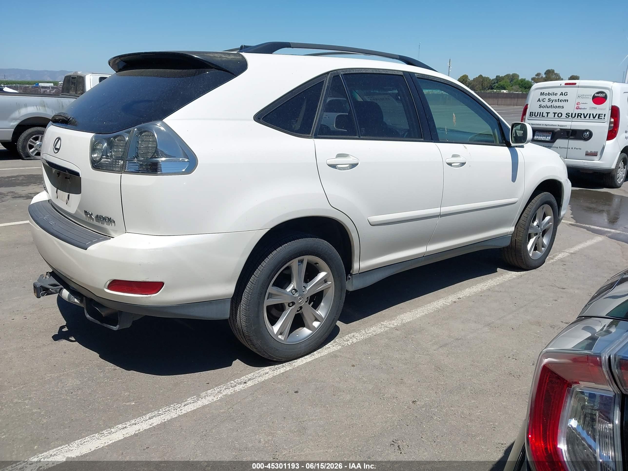 2006 Lexus Rx 400h   White vin: JTJHW31U560034879