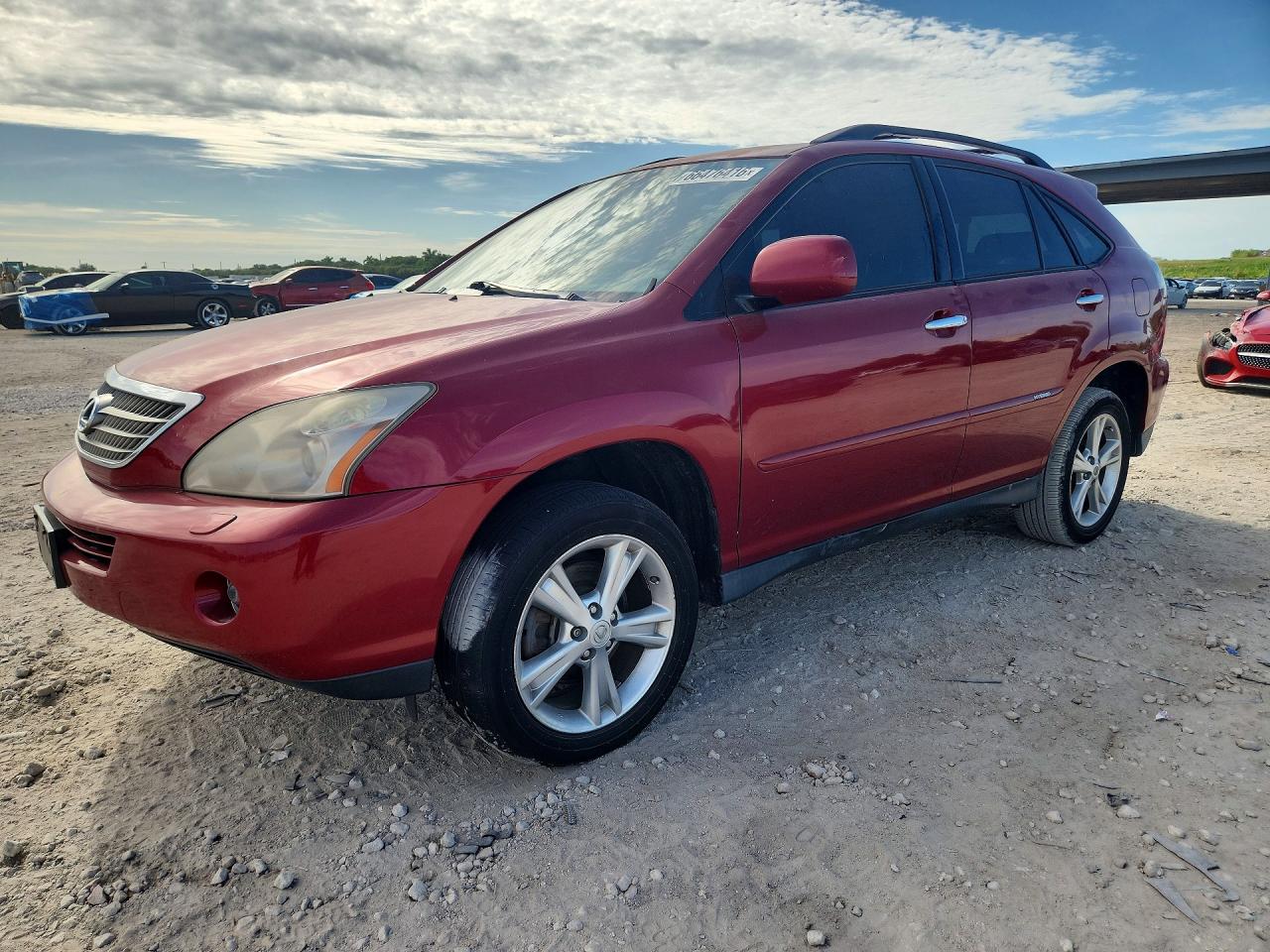 2008 Lexus Rx 400h Red vin: JTJHW31U582047669