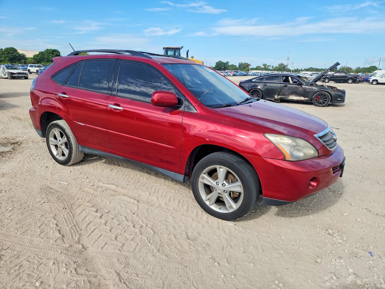 2008 Lexus Rx 400h Red vin: JTJHW31U582047669