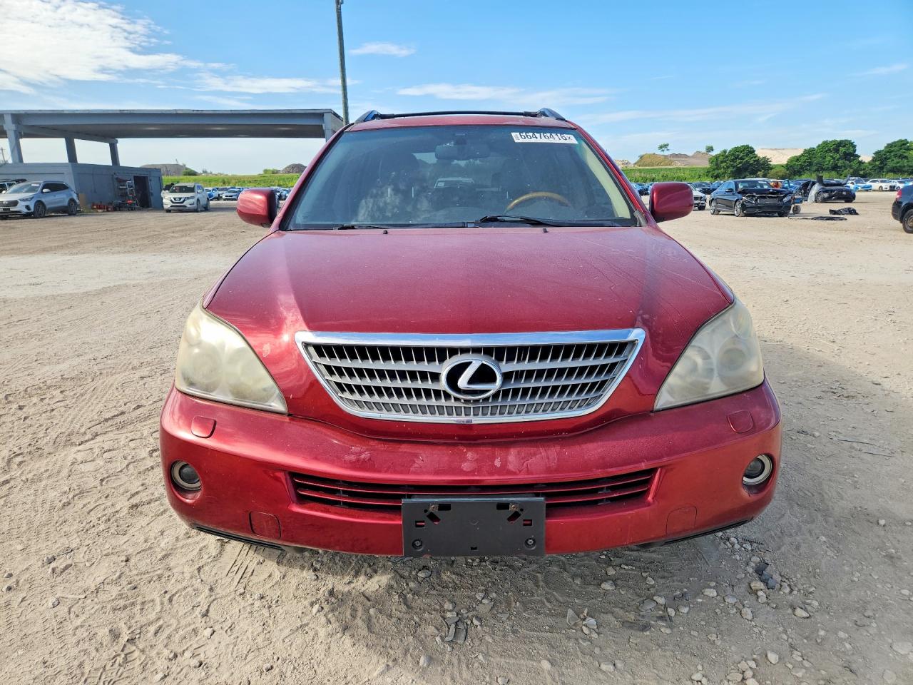 2008 Lexus Rx 400h Red vin: JTJHW31U582047669