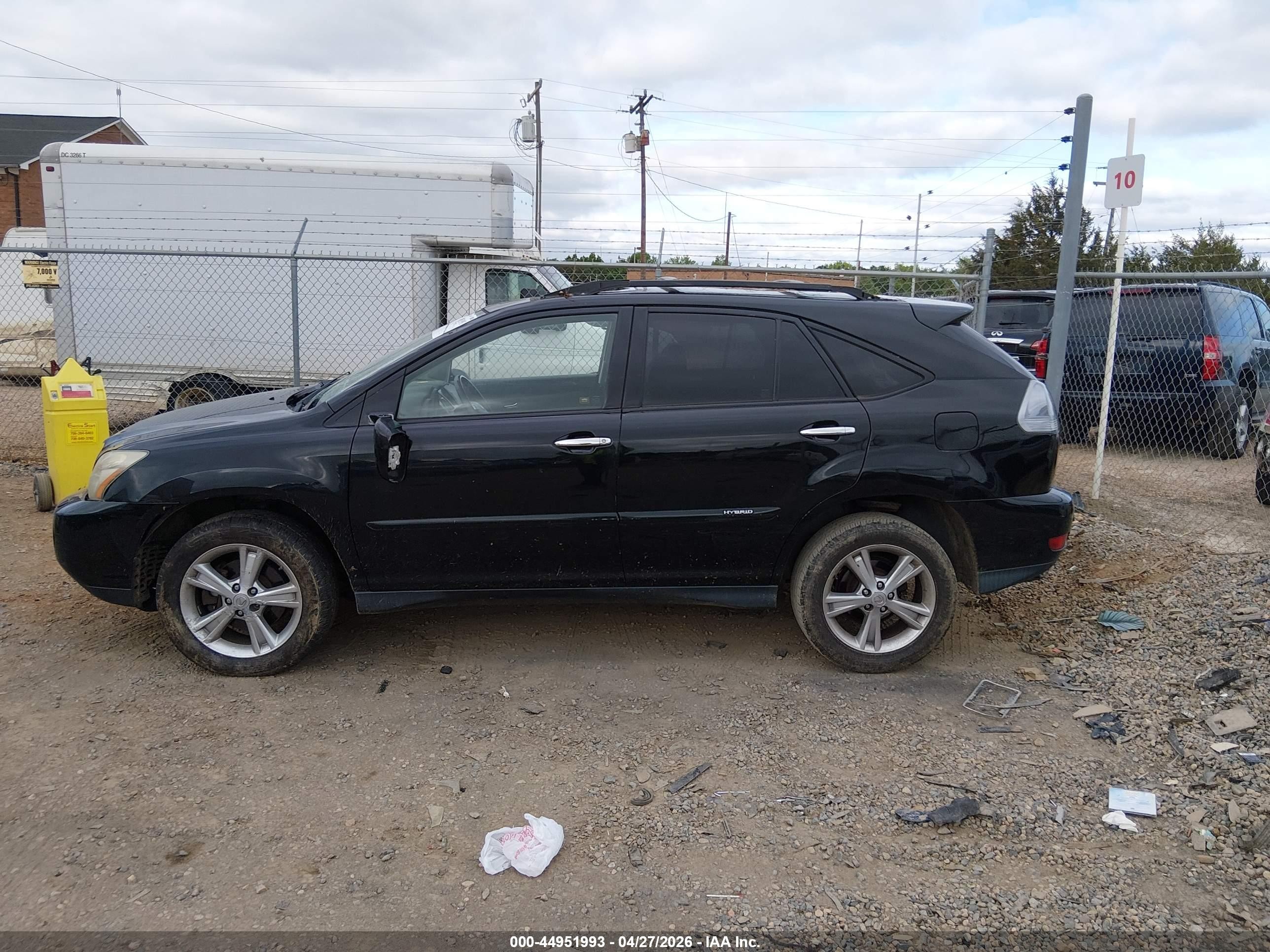 2008 Lexus Rx 400h   Black vin: JTJHW31U582855519