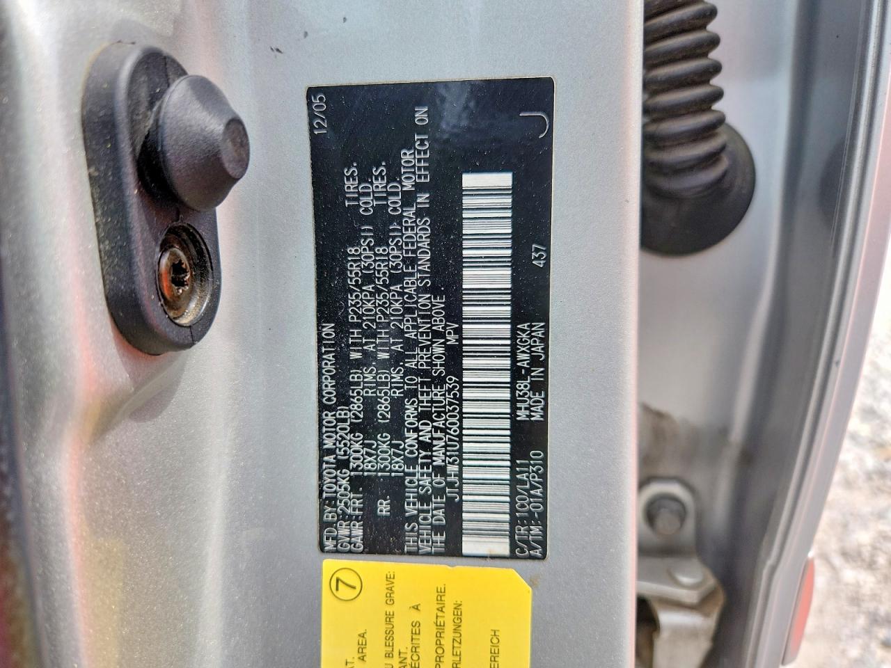 2006 Lexus Rx 400 Silver vin: JTJHW31U760037539