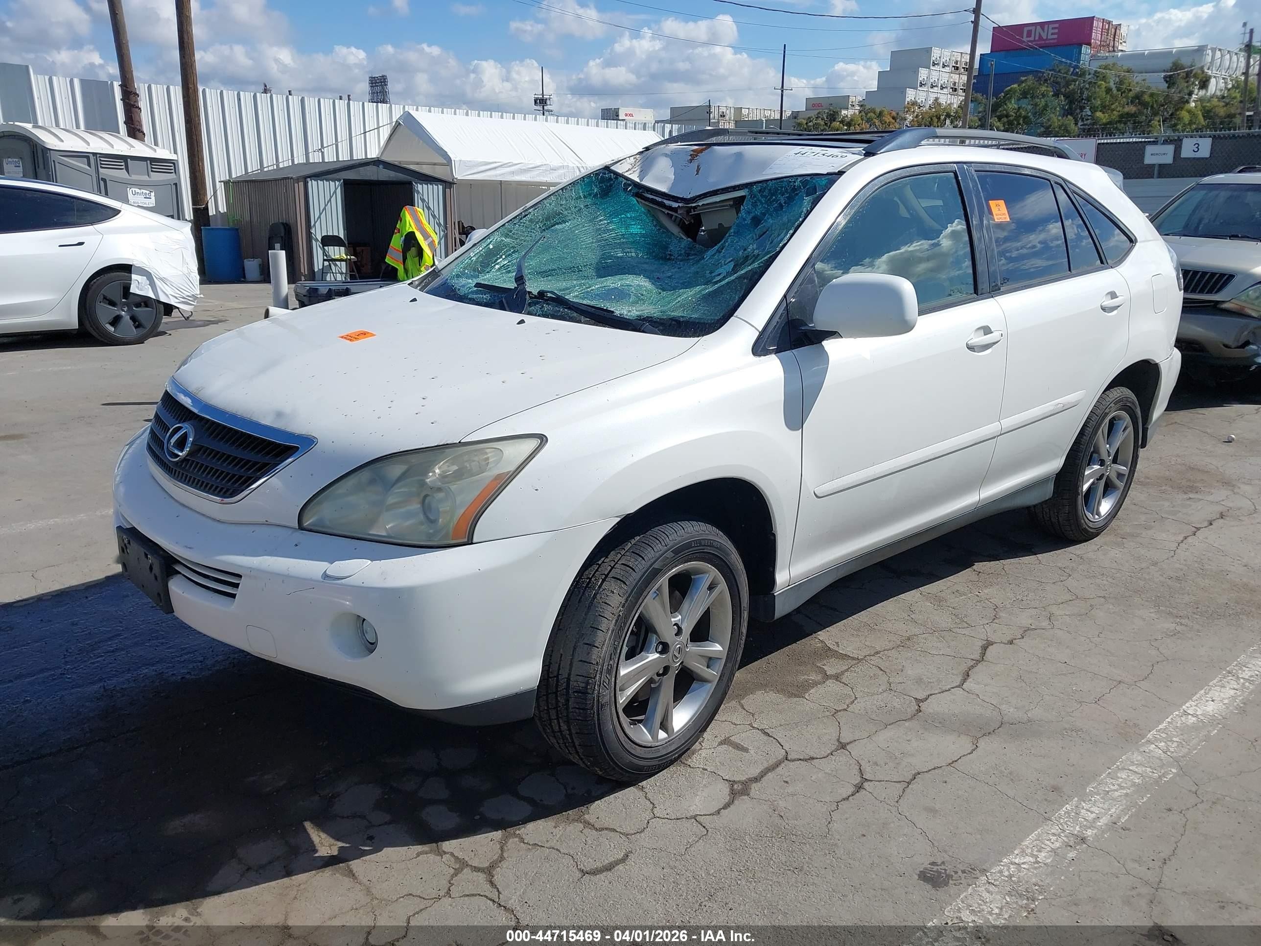 2006 Lexus Rx 400h   White vin: JTJHW31U760042160