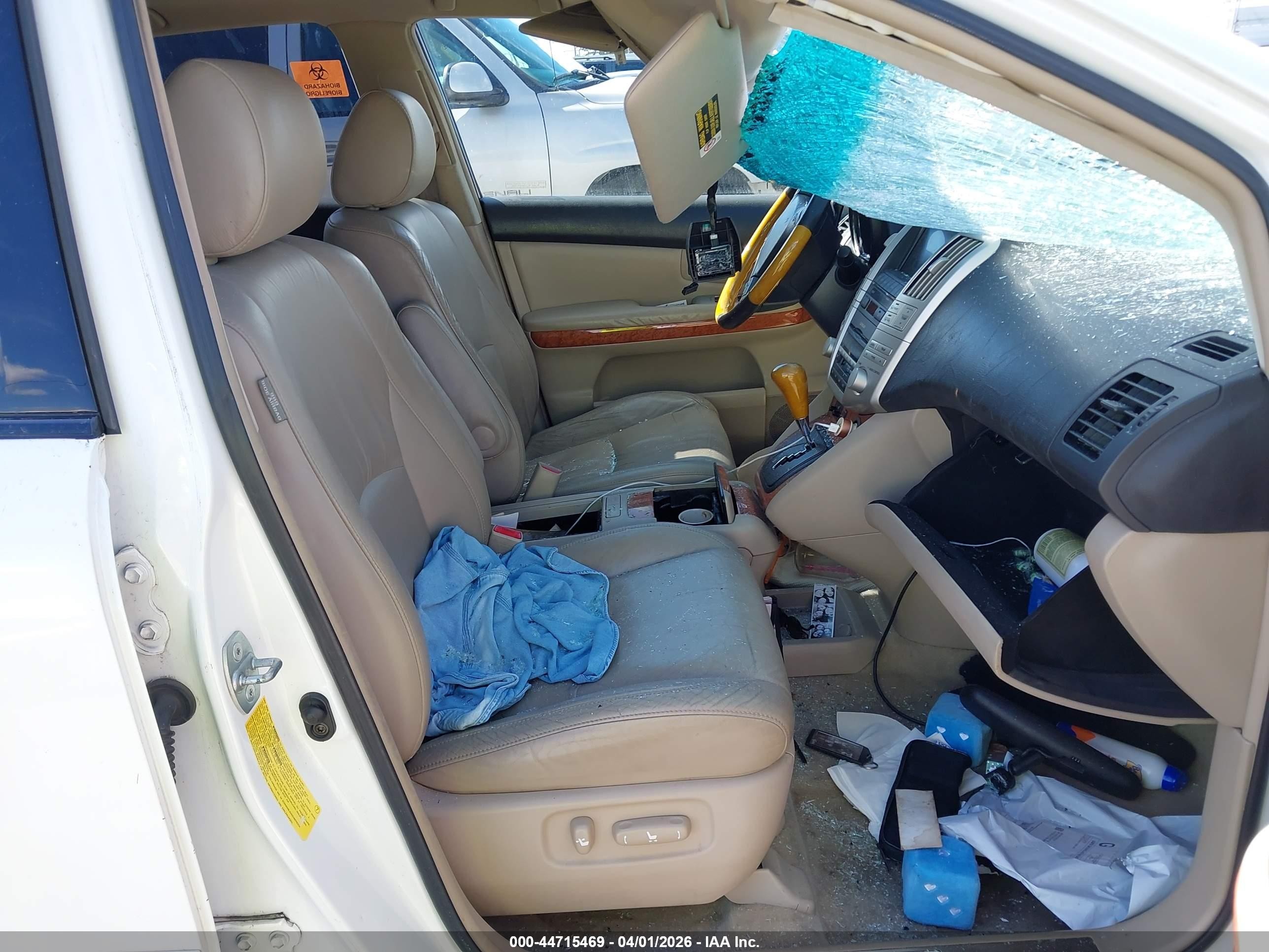 2006 Lexus Rx 400h   White vin: JTJHW31U760042160