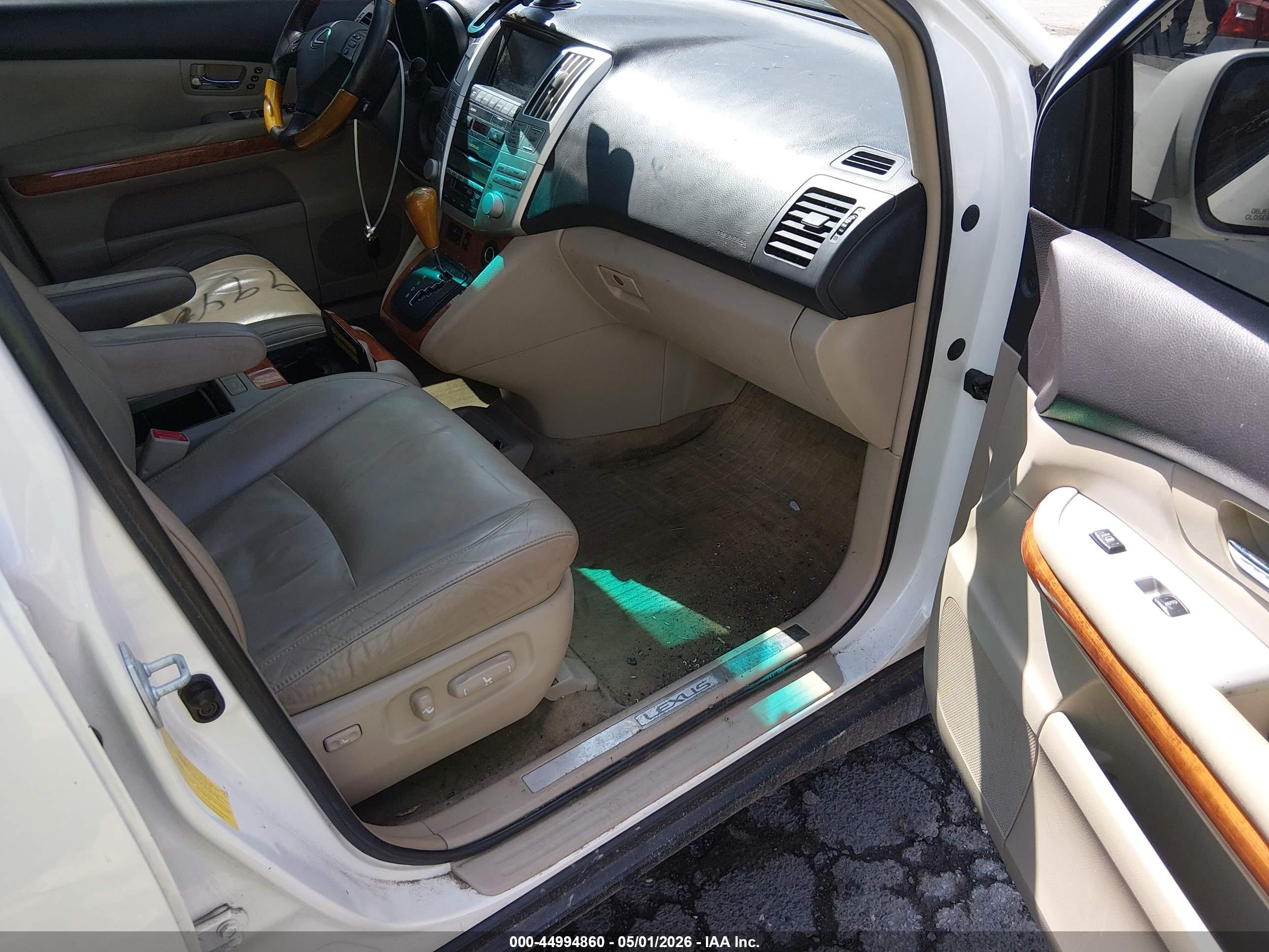 2007 Lexus Rx 400h   White vin: JTJHW31U772024957