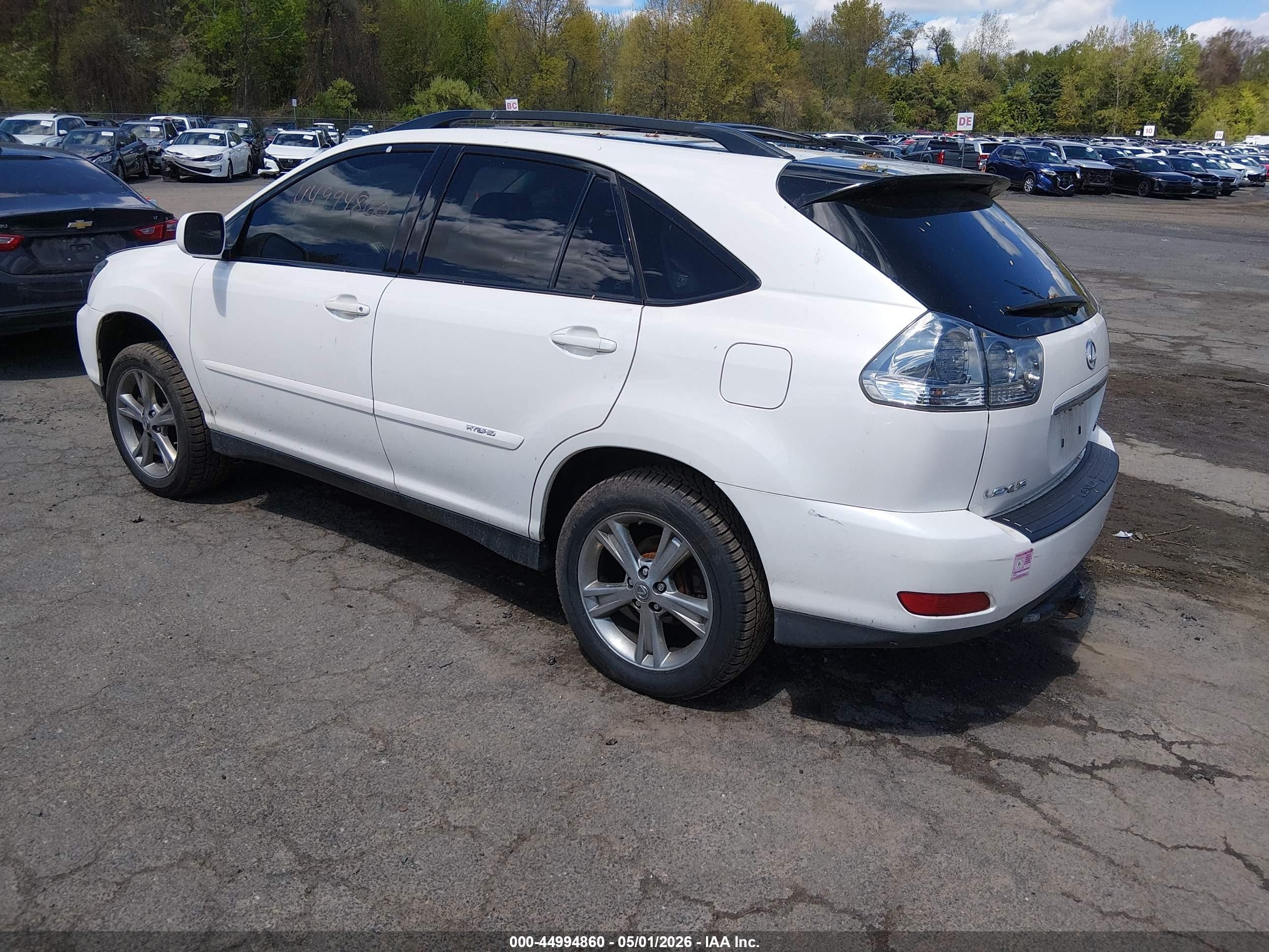 2007 Lexus Rx 400h   White vin: JTJHW31U772024957