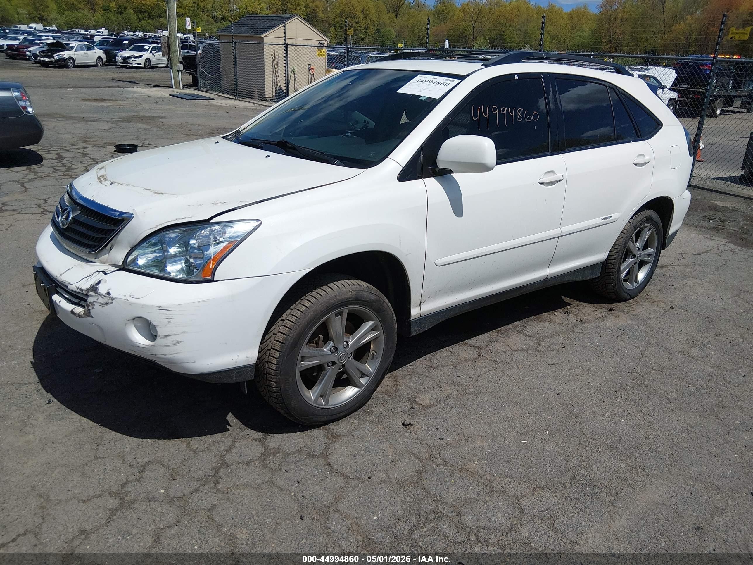 2007 Lexus Rx 400h   White vin: JTJHW31U772024957