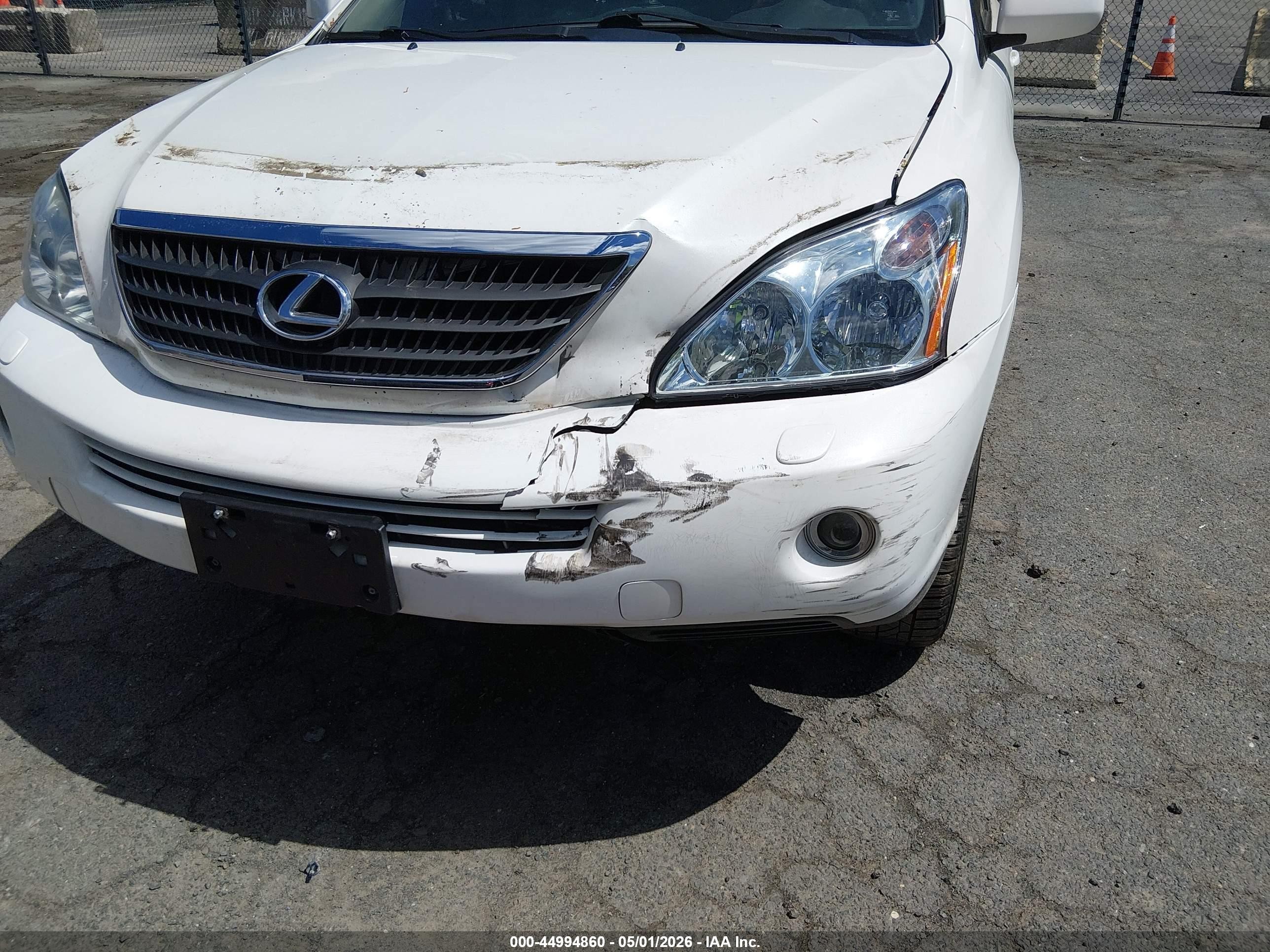 2007 Lexus Rx 400h   White vin: JTJHW31U772024957