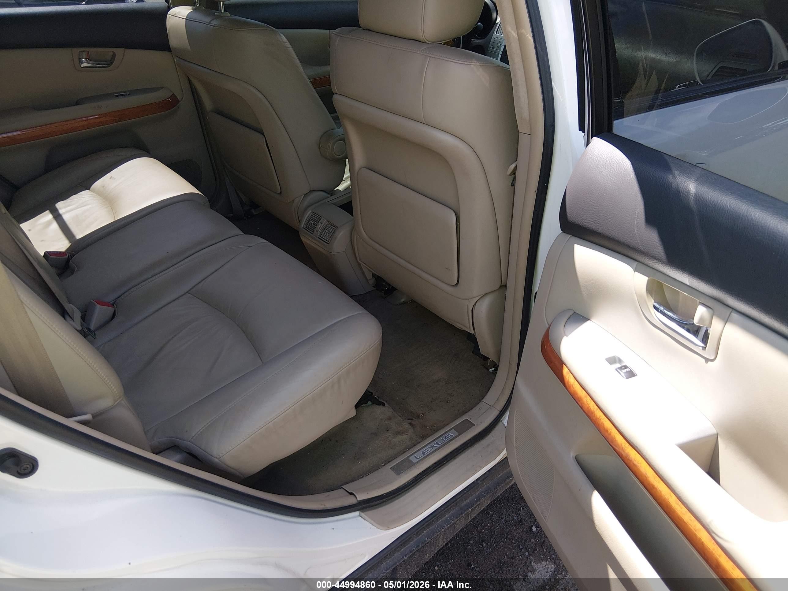 2007 Lexus Rx 400h   White vin: JTJHW31U772024957