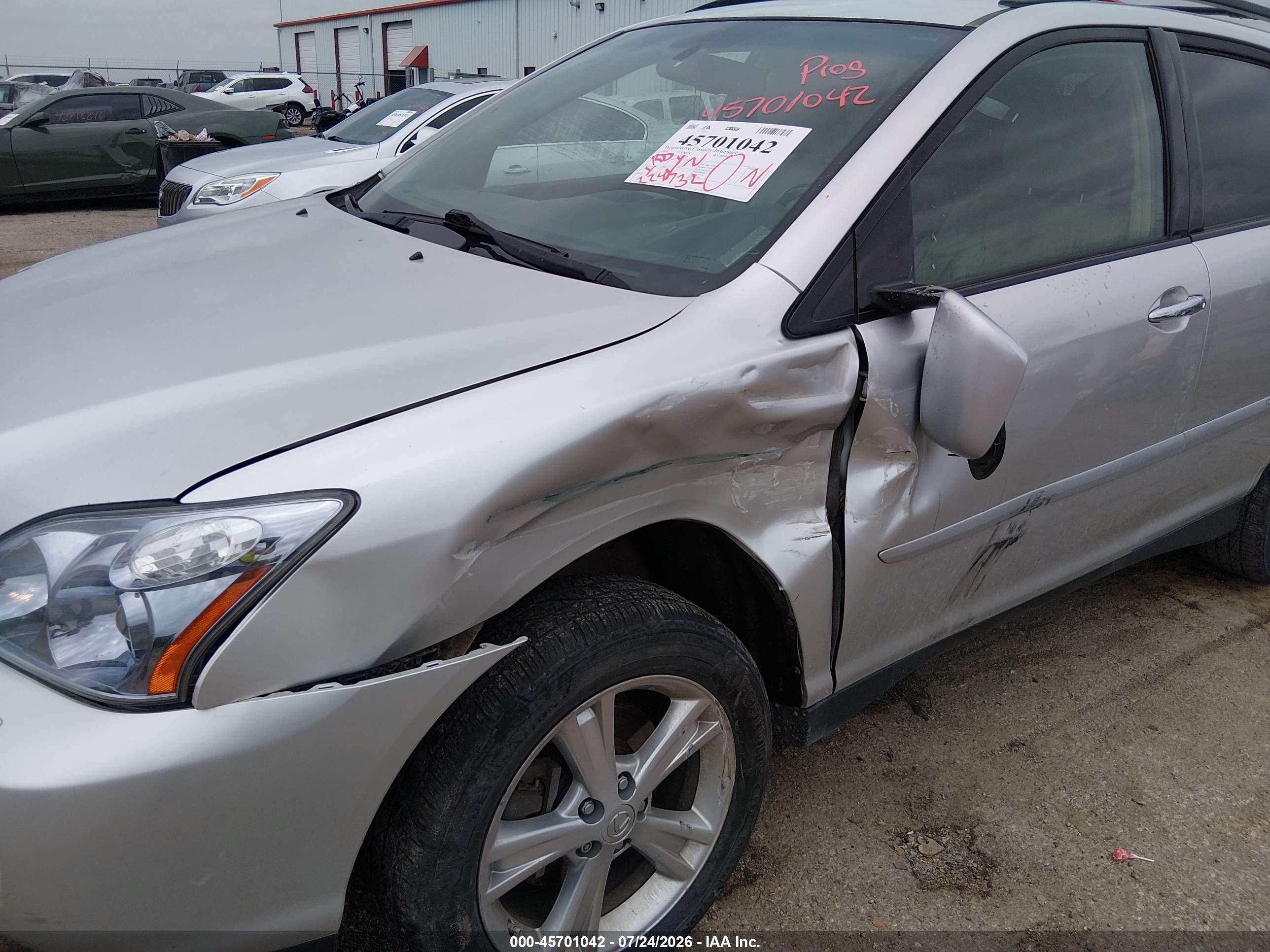2008 Lexus Rx 400h   Silver vin: JTJHW31U782862178